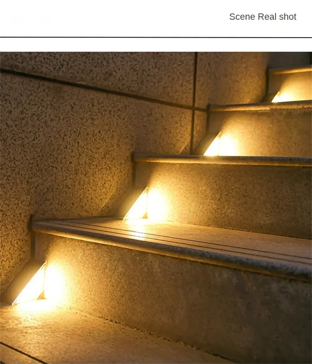 (2 PCS)  LED Solar Step Lights Outdoor Garden Path Porch Deck Stairs Lamp Yard Waterproof