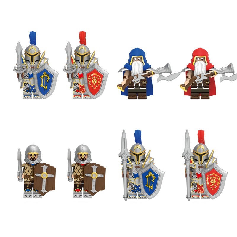 Games Mini Action Figures Alliance Stormwind City Guard Assembly Musketeer Knight Building Blocks Toys for Children