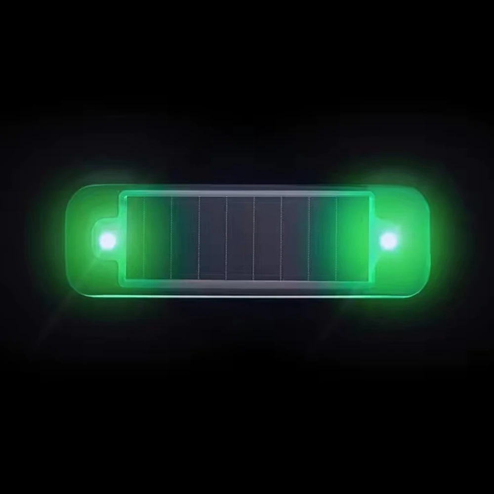 (Yellow) Mini LED Solar Power Car Warning Light Wireless Anti-Theft Simulated Alarm Caution Lamp Night Security Flashing Dummy Alarm