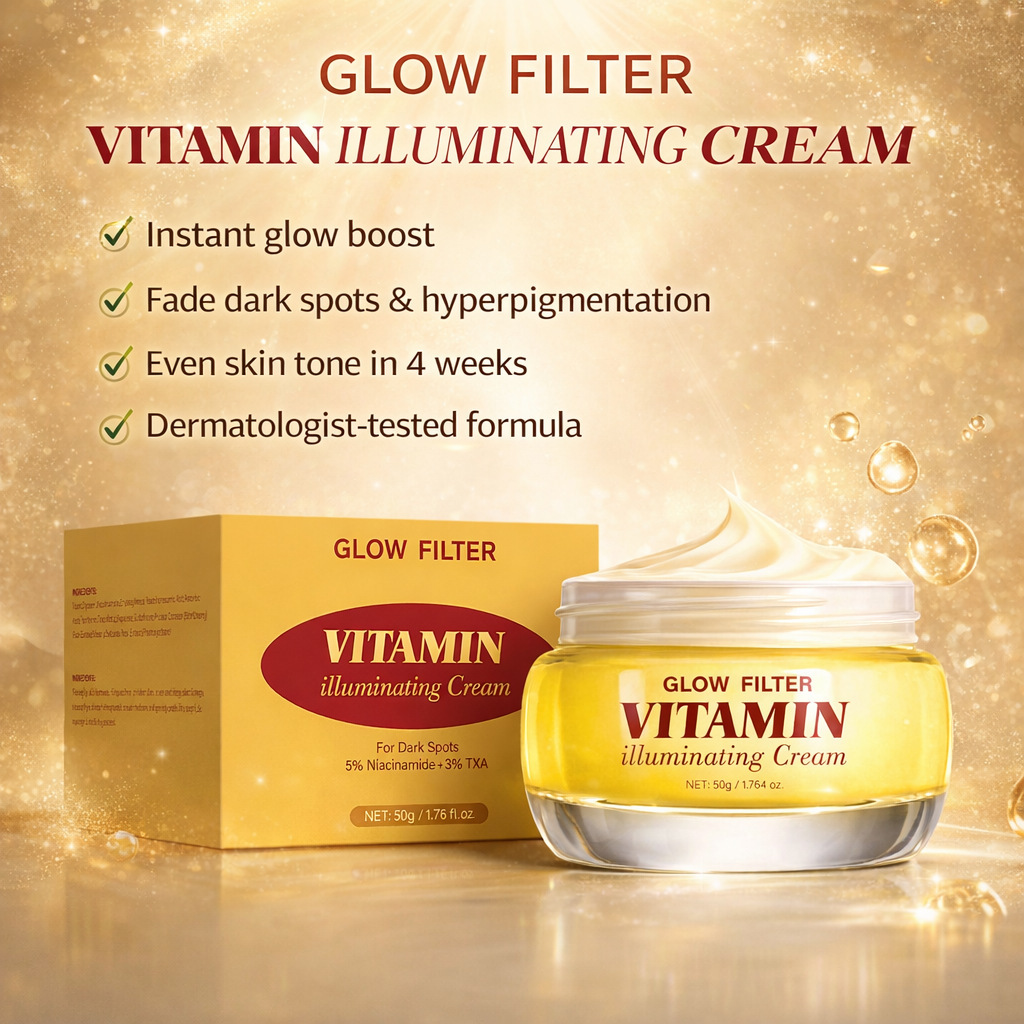 Vitamin Radiance Filter Cream For Brightening Hydrating And Skin Smoothing Daily Face Moisturizer 50g
