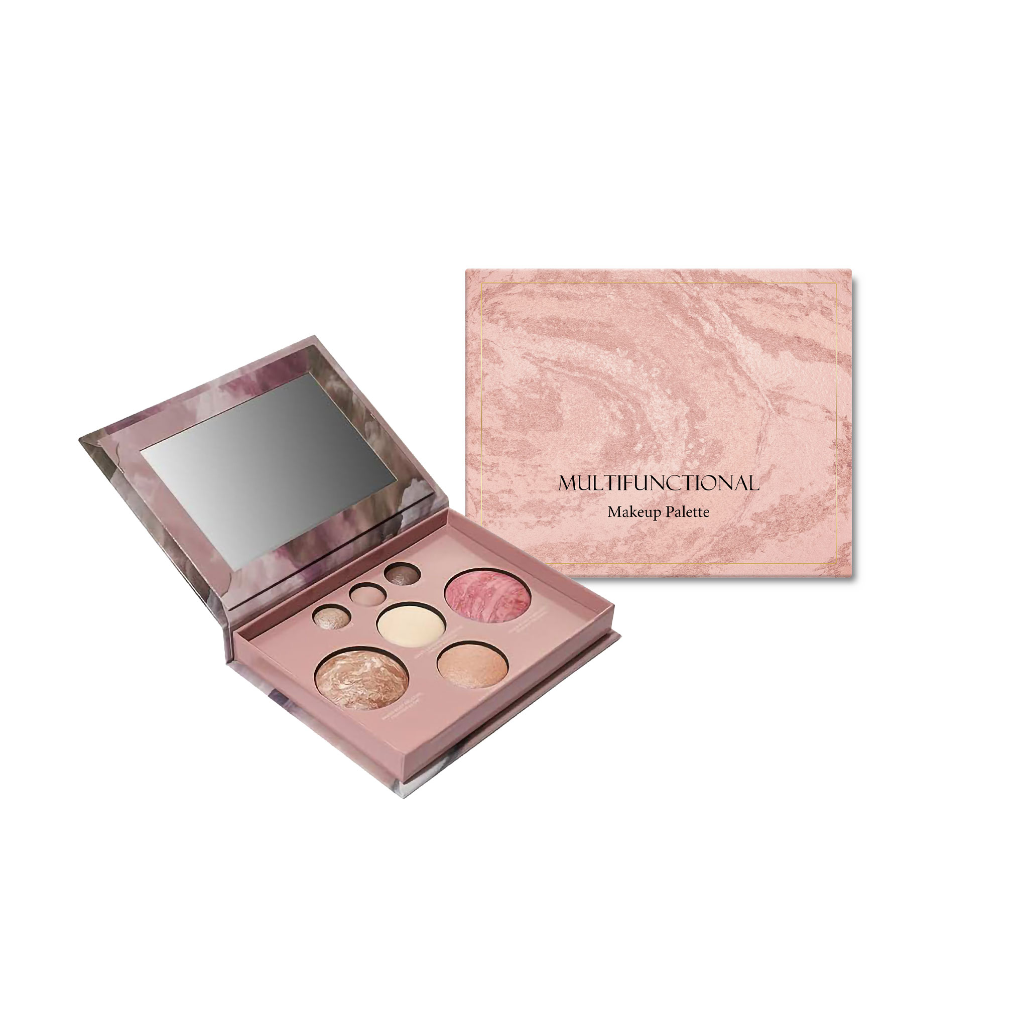Multi Functional Makeup Palette Compact Daily All In One Eyeshadow Contour Blush Highlight Portable Personal Cosmetic Tool