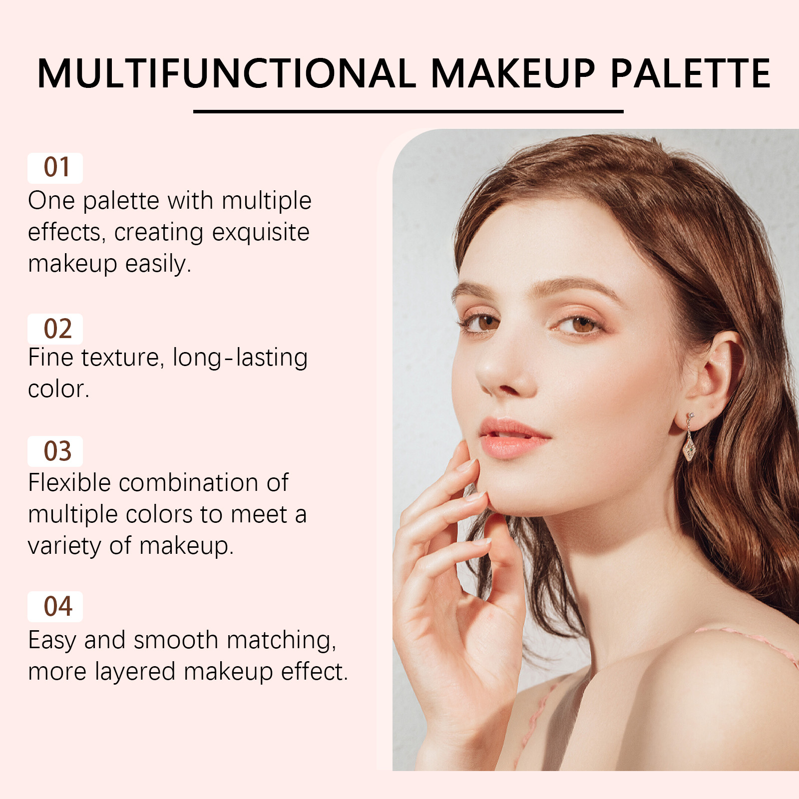 Multi Functional Makeup Palette Compact Daily All In One Eyeshadow Contour Blush Highlight Portable Personal Cosmetic Tool