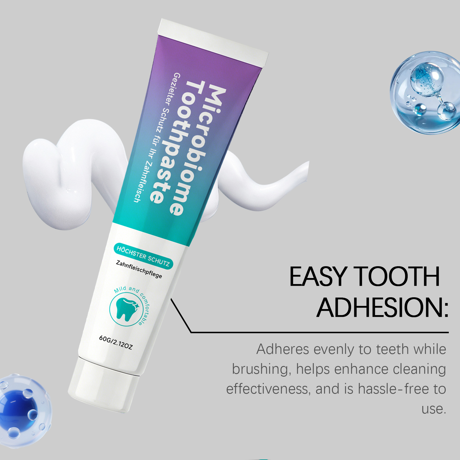 Mint Fresh Toothpaste Gentle Moisturizing Brighten Tooth Surface Care Oral Comfort Daily Mouth Clean Maintain Healthy Gum Fresh Breath