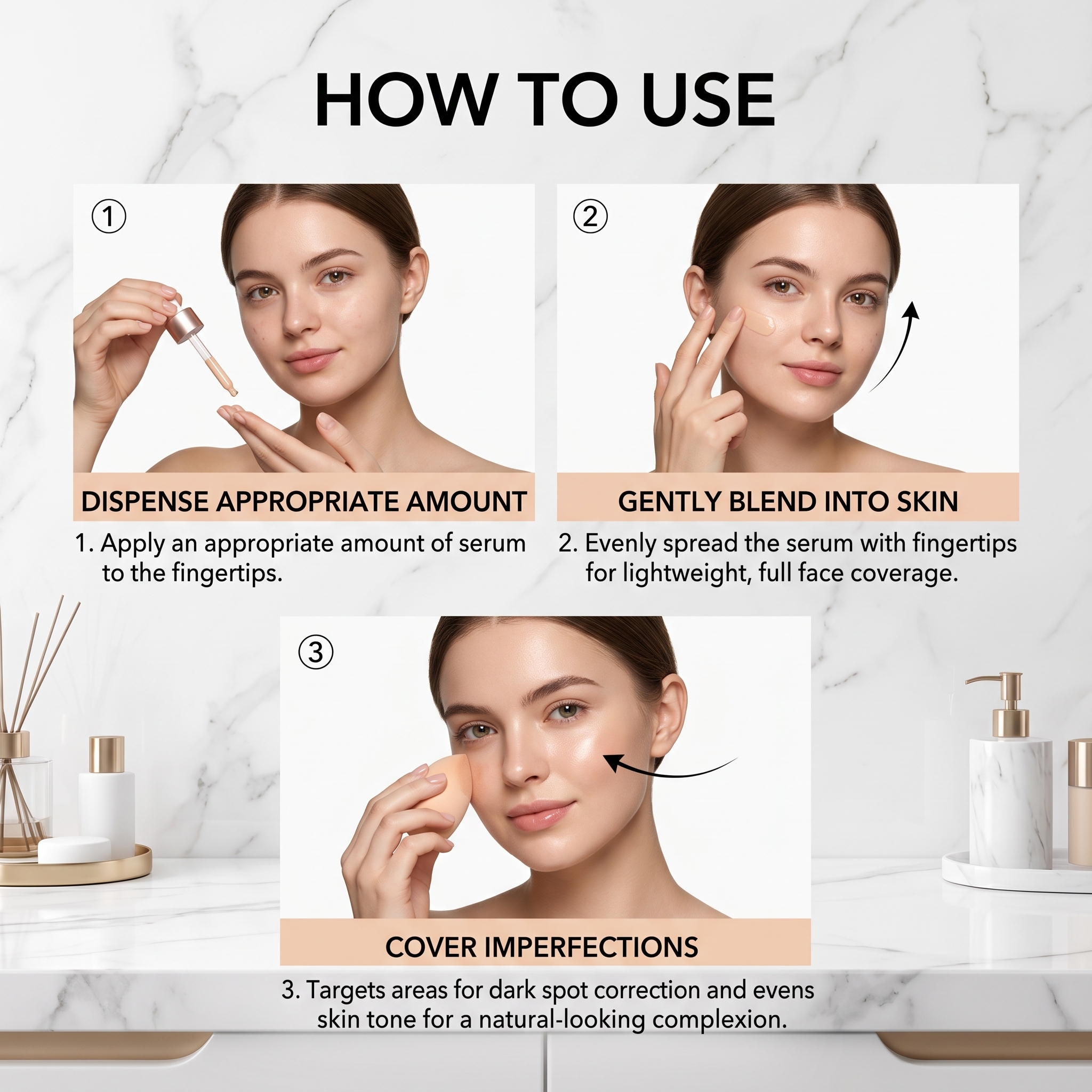 Color Correcting Cream Light Brown Thin Smooth Even Tone Bright Hydrate Fine Conceal Facial Skin