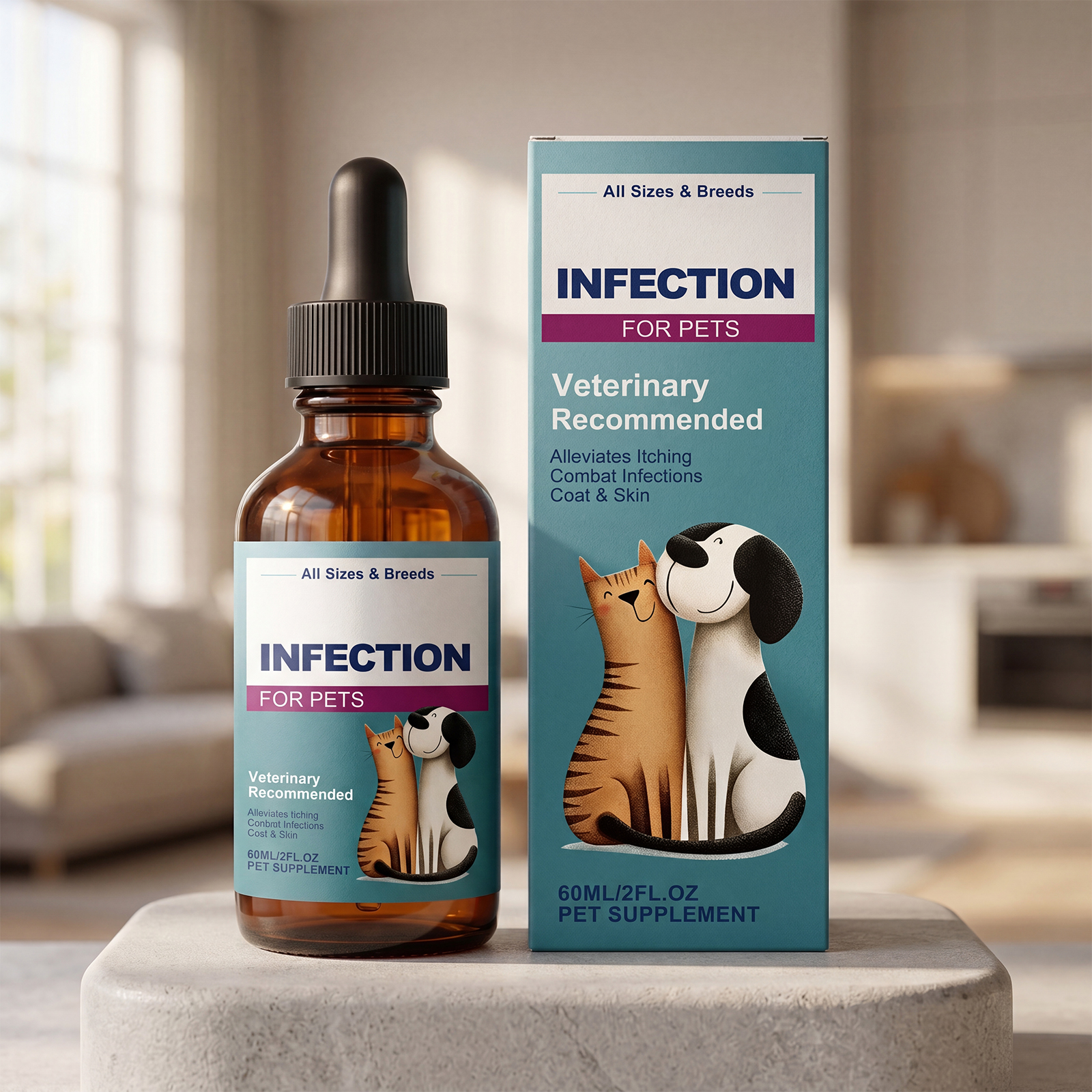 Pet Nutrition Supplement Drops For Skin Health Shiny Fur Daily Nutritional Support Boost Vitality Domestic Animals Care