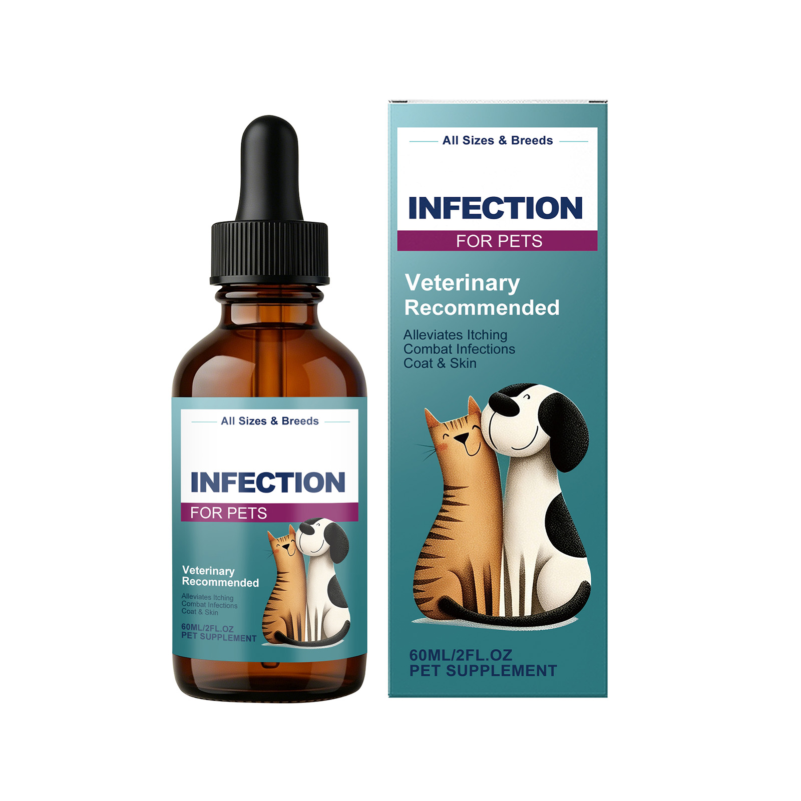 Pet Nutrition Supplement Drops For Skin Health Shiny Fur Daily Nutritional Support Boost Vitality Domestic Animals Care