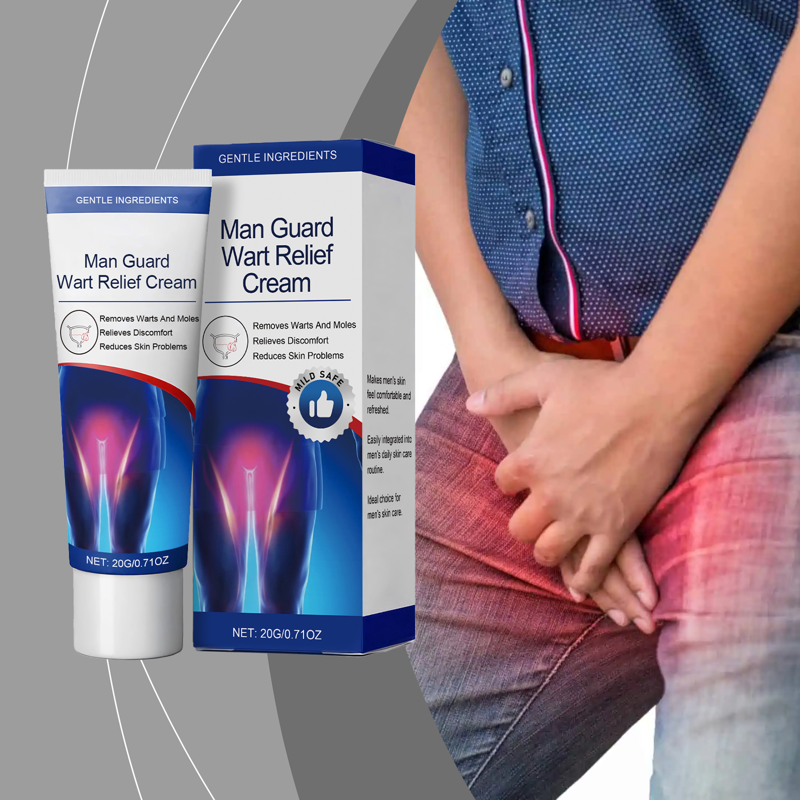 Male Care Cream Mild Ingredients Moisturizing Hydrating Daily Massage Smear Body Skin Care Maintain Lotion