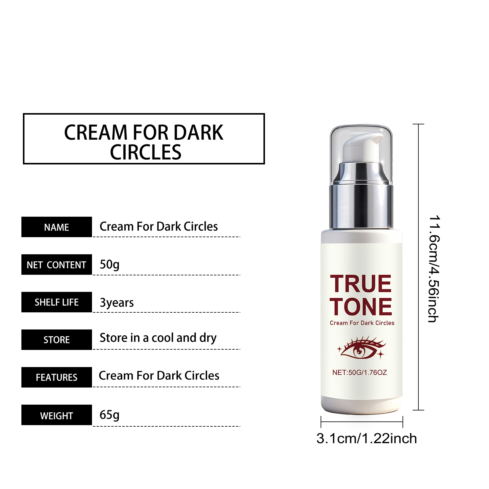Brightening Eye Cream Nourishing Moisturizing Smoothing Renewing Skin For Morning Night Partial Eye Area Care