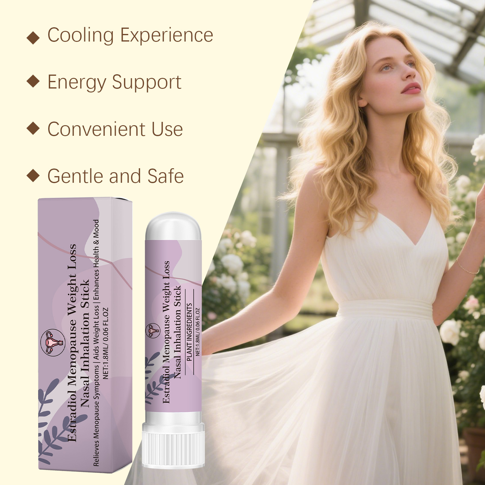 Body Care Nasal Inhaler Portable Daily External Inhaled Mild Fresh Natural Physical Comfort Relax Body Scent