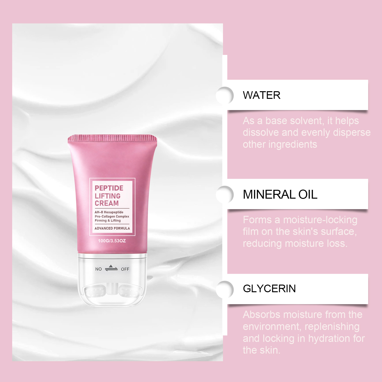 Neck Care Cream Roller Massage Mild Nourish Hydrate Skin Refreshing Texture Quick Absorb On Neck Skin