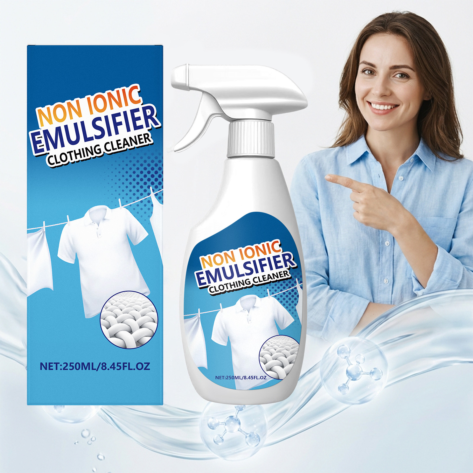 Clothing Emulsifier Mild Decontamination Clean Renew Fabric Care Washing Convenient Daily Household Cleaner