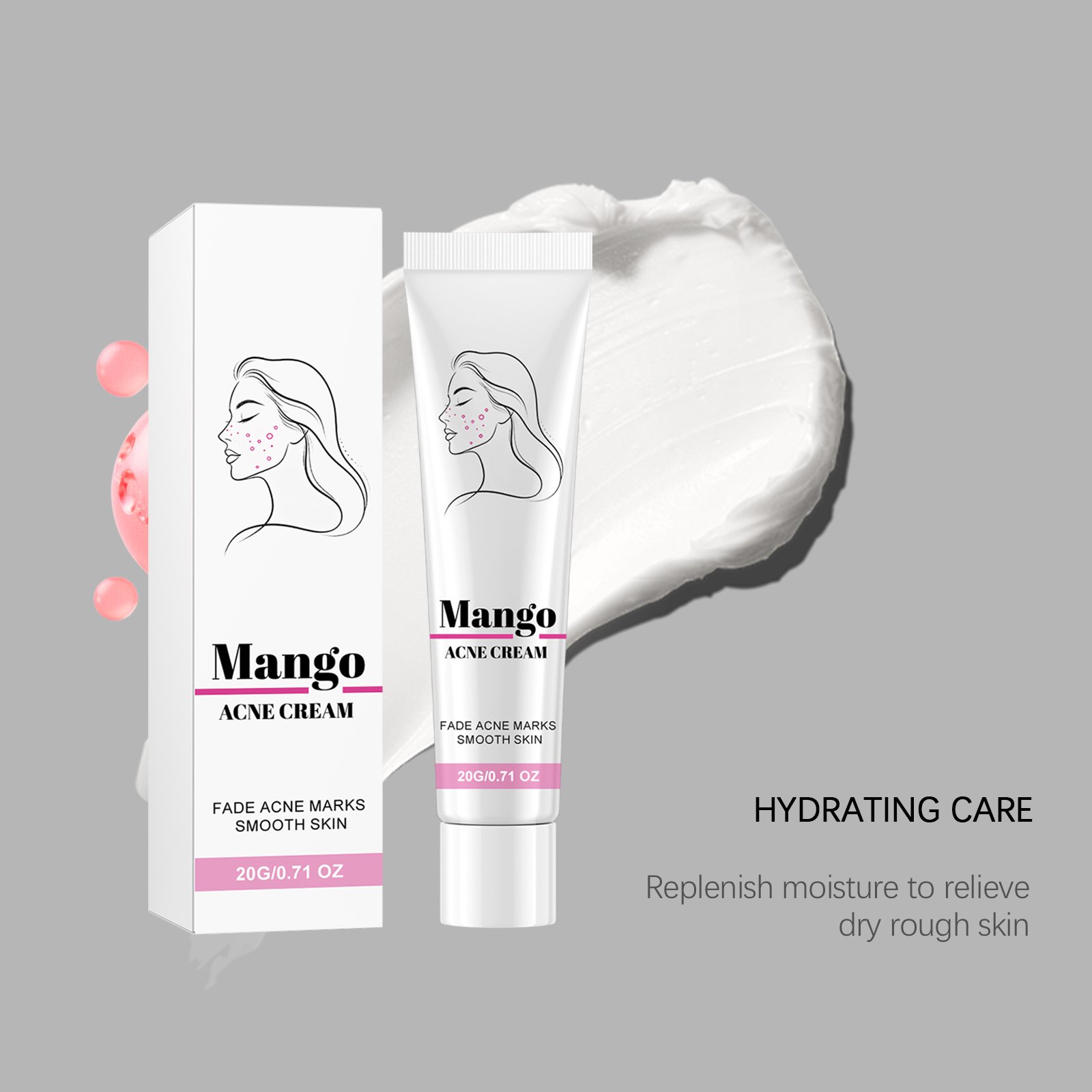 Facial Moisturizing Cream Gentle Care Skin Acne Clean Moisturizing Refreshing Nourishing Skin Friendly Delicate Skincare Lotion