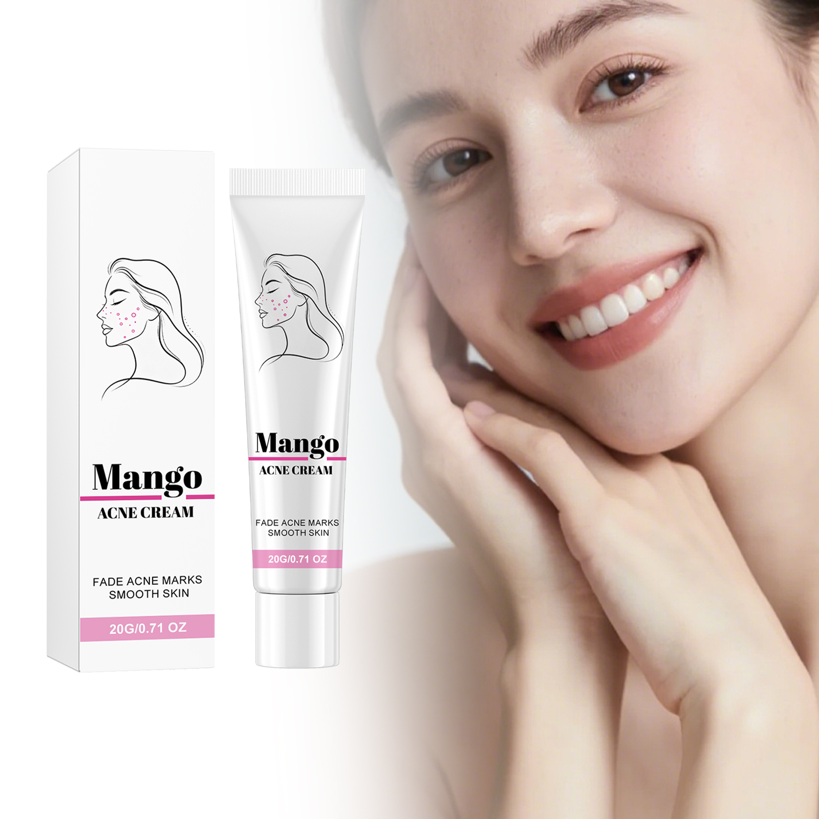 Facial Moisturizing Cream Gentle Care Skin Acne Clean Moisturizing Refreshing Nourishing Skin Friendly Delicate Skincare Lotion