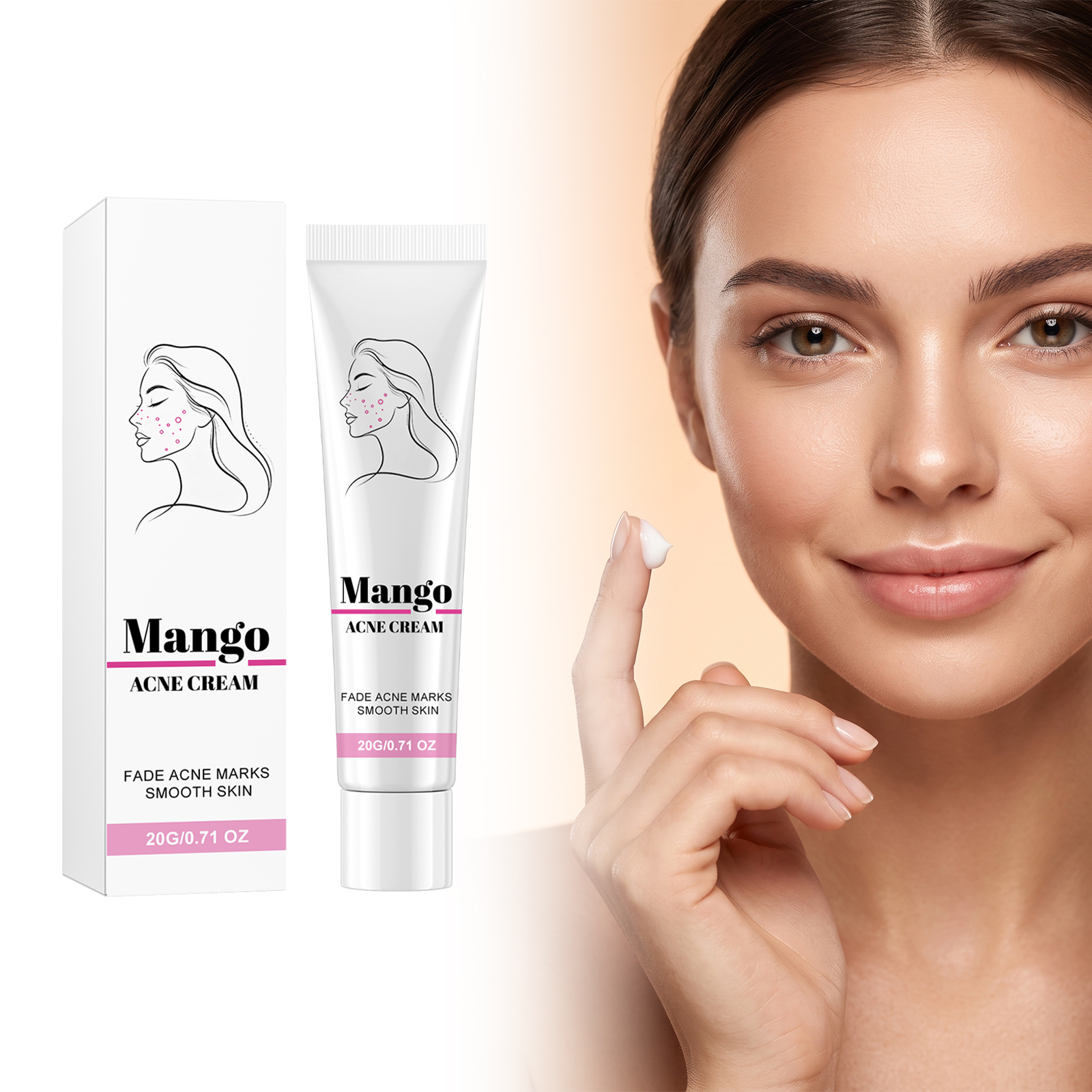 Facial Moisturizing Cream Gentle Care Skin Acne Clean Moisturizing Refreshing Nourishing Skin Friendly Delicate Skincare Lotion