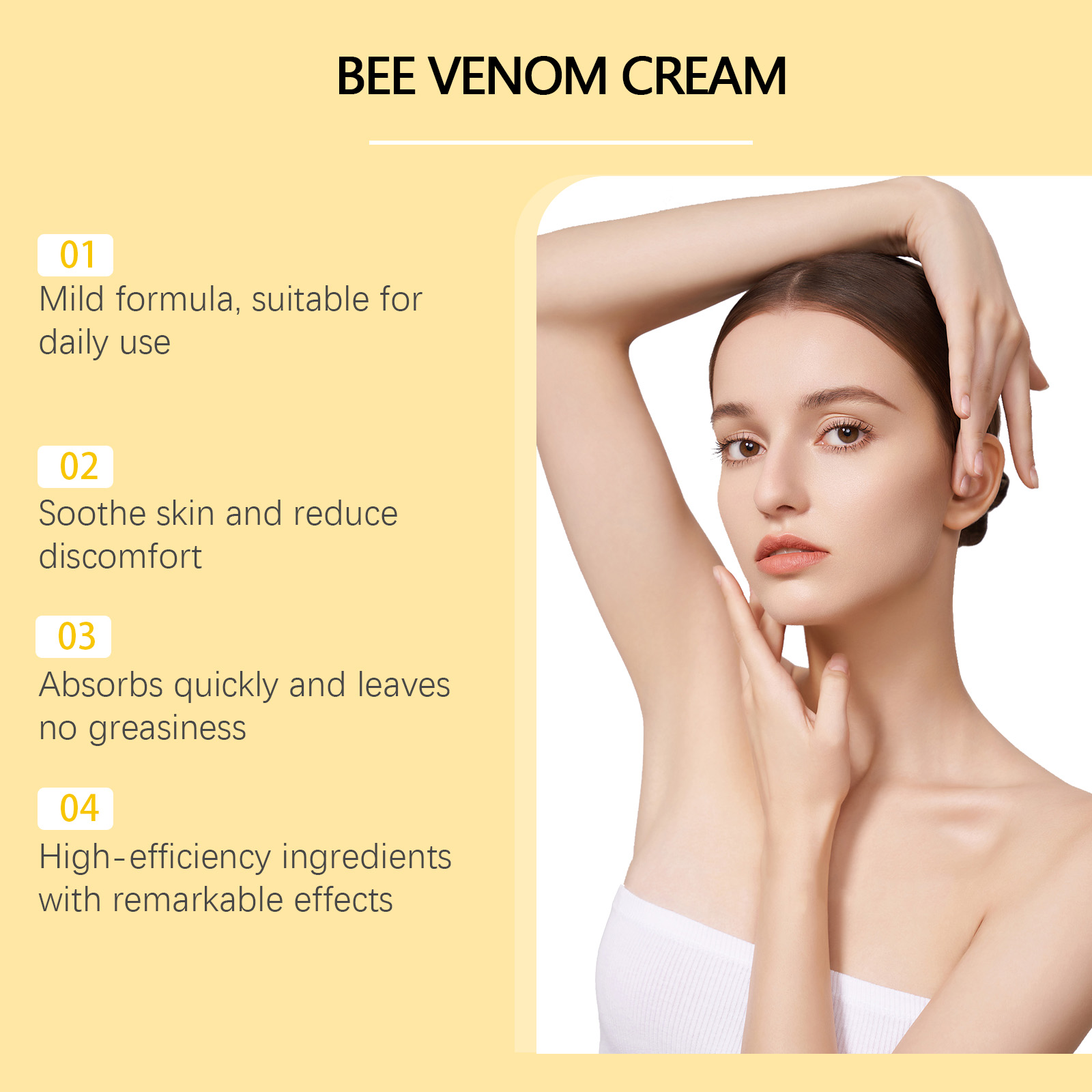 Bee Venum Skin Care Cream Body Skin Moisturizing Soft Smooth Skin Daily Cleansing Care Wart Removing Cream