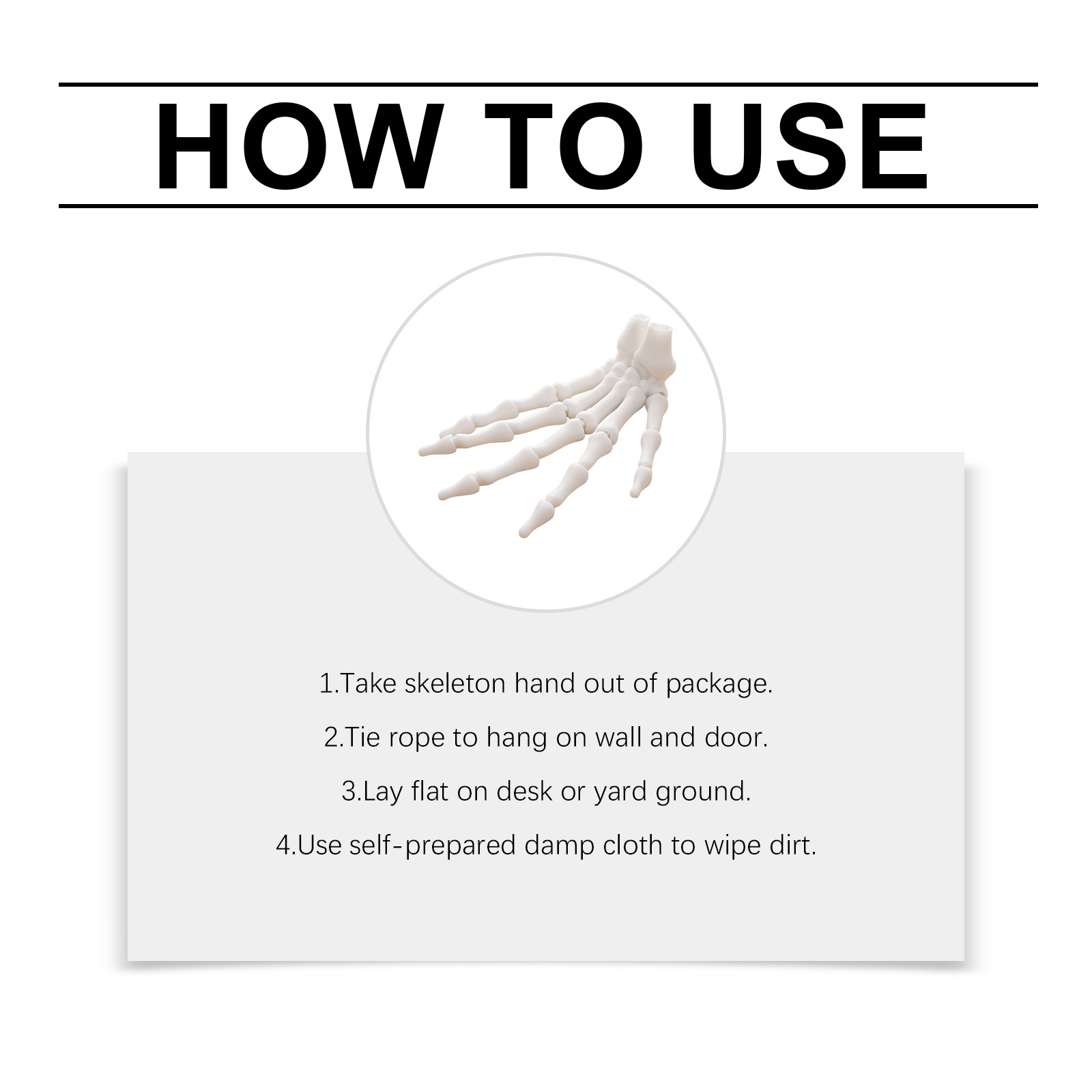 Halloween Skeleton Hand Toy Simulation Ornament Decor Festival Party Prop Desktop Scene Layout