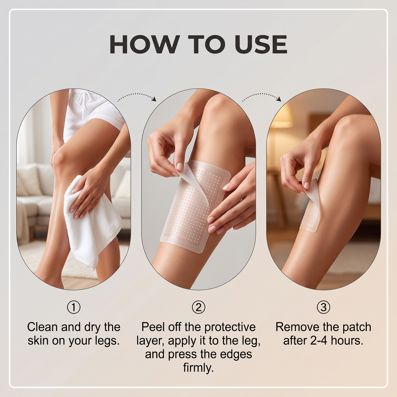 Leg Care Patch Gentle Skin Care Leg Skin Comfort Smooth Breathable Light Fit Skin Thin Patch