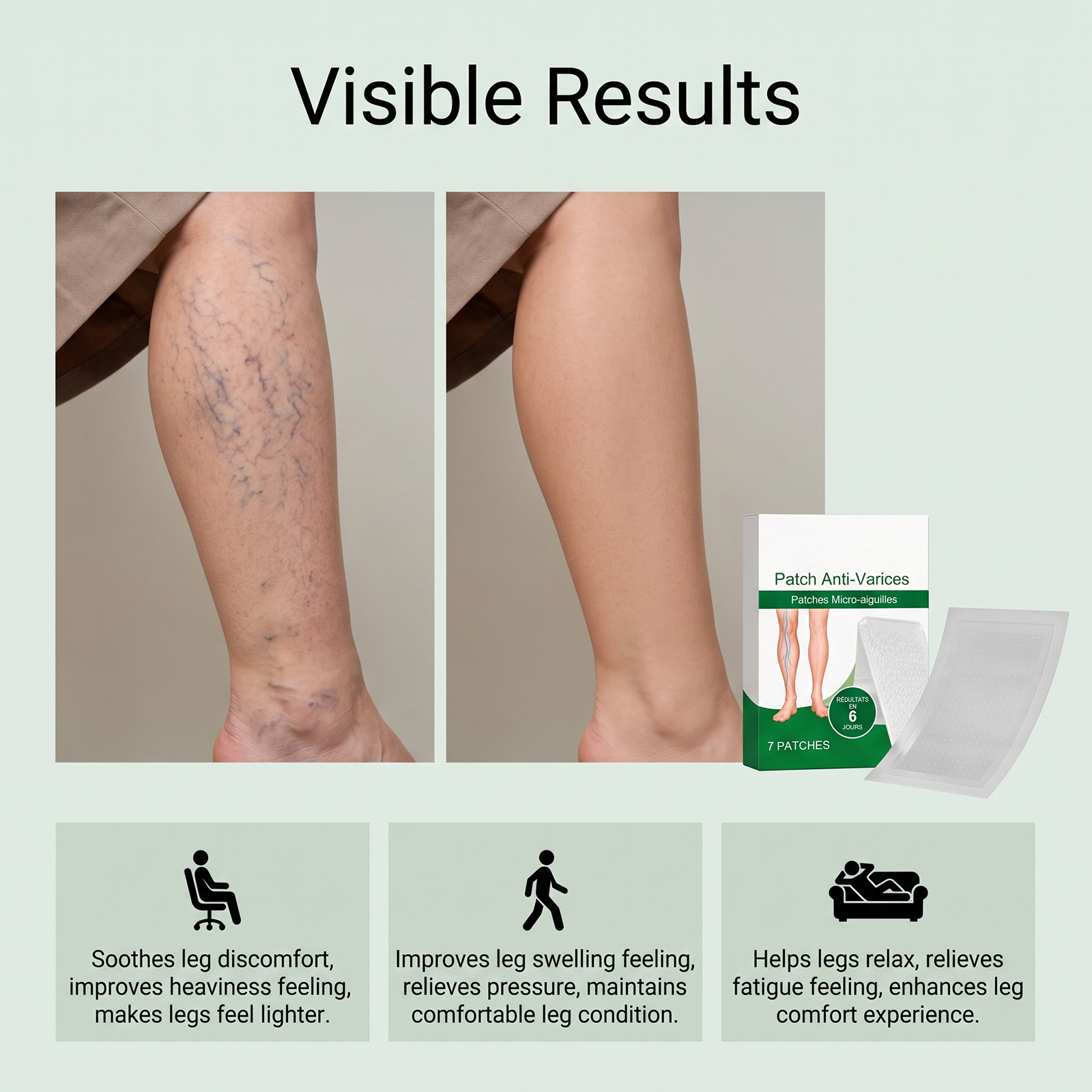 Leg Care Patch Gentle Skin Care Leg Skin Comfort Smooth Breathable Light Fit Skin Thin Patch