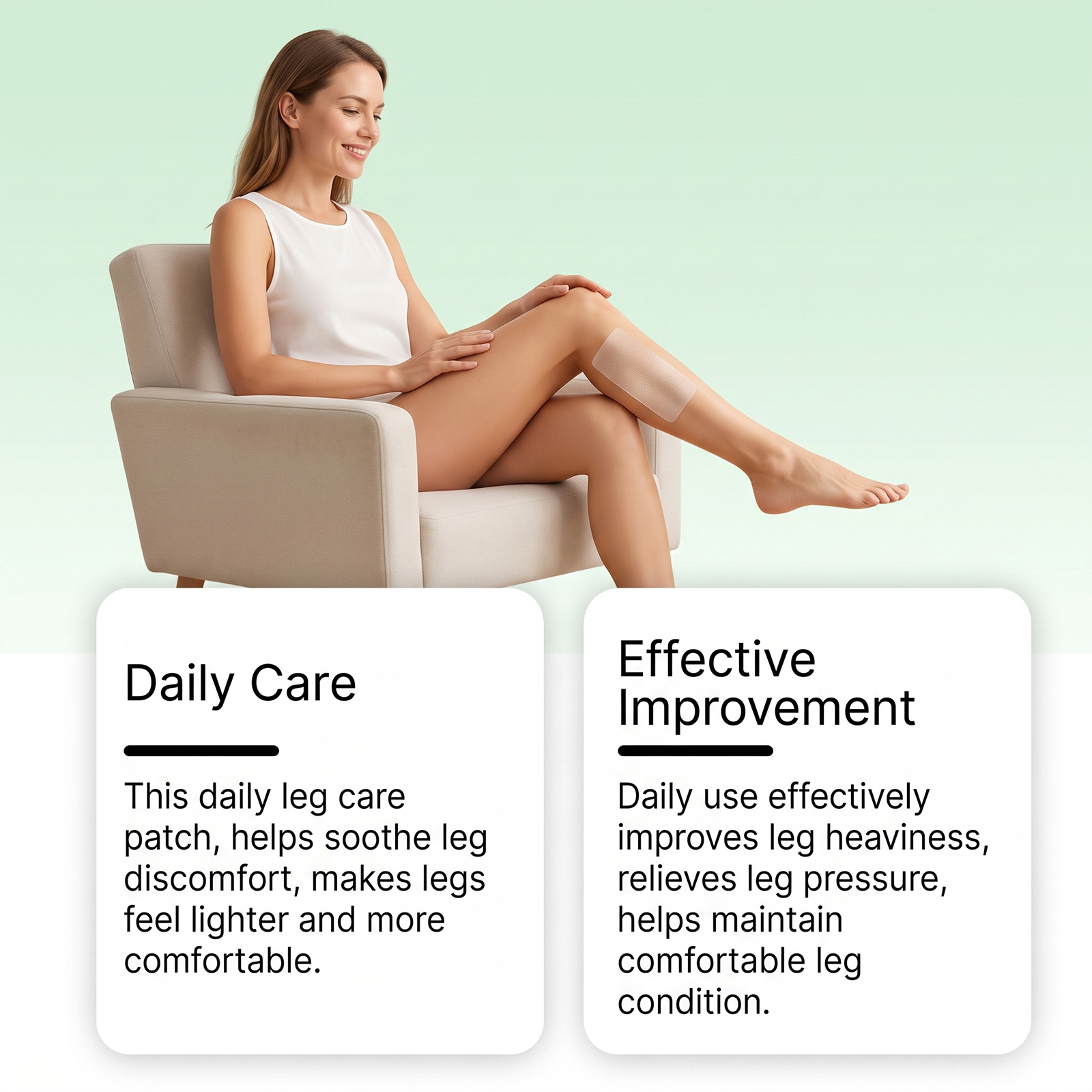 Leg Care Patch Gentle Skin Care Leg Skin Comfort Smooth Breathable Light Fit Skin Thin Patch
