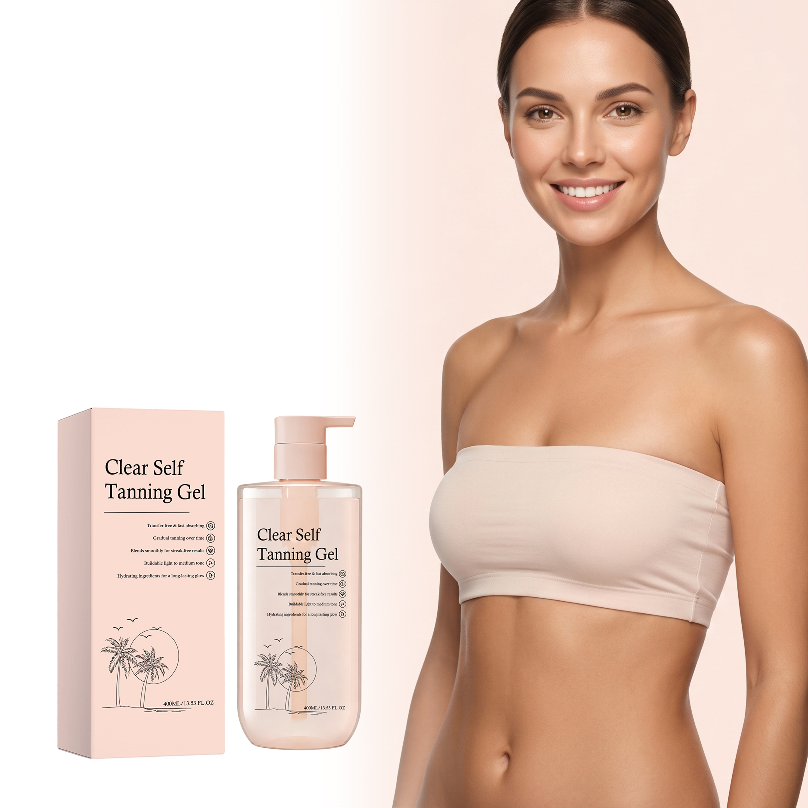 Skin Care Darkening Gel Hydrating Moisturizing Refreshing Transparent Nonsticky Bronzing Gloss Body Skin