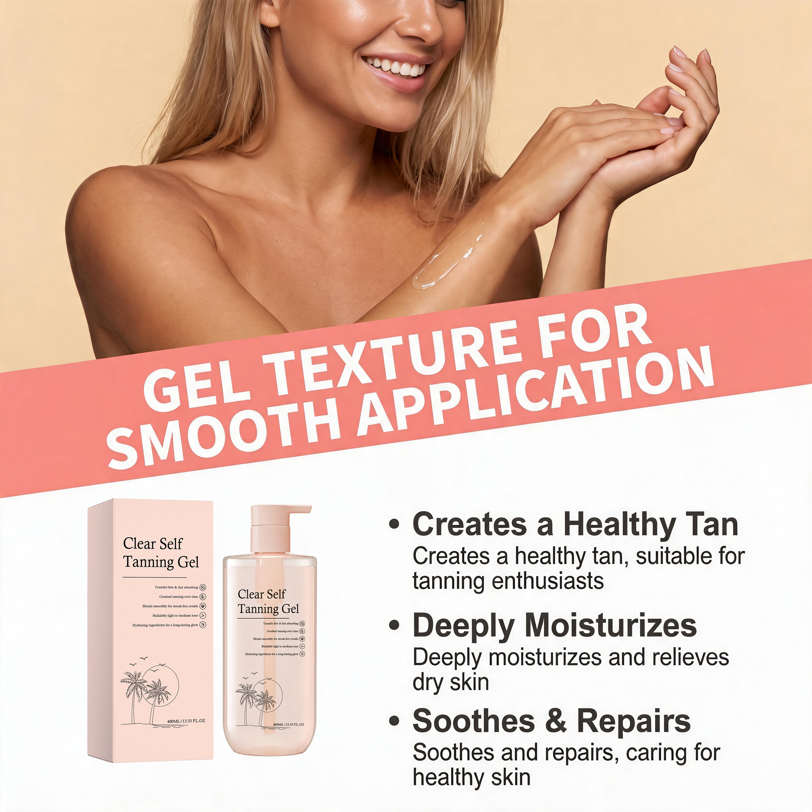 Skin Care Darkening Gel Hydrating Moisturizing Refreshing Transparent Nonsticky Bronzing Gloss Body Skin