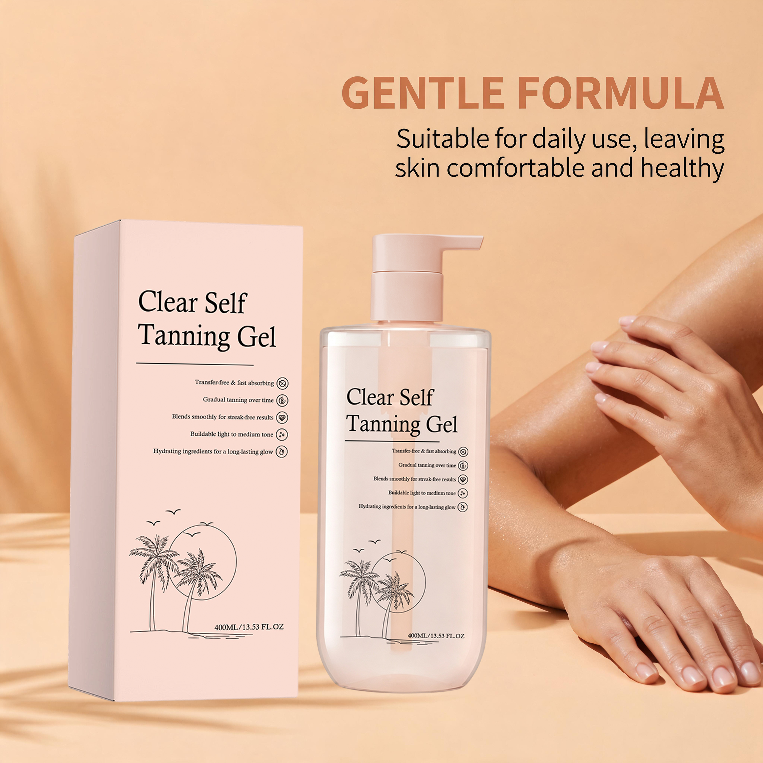 Skin Care Darkening Gel Hydrating Moisturizing Refreshing Transparent Nonsticky Bronzing Gloss Body Skin