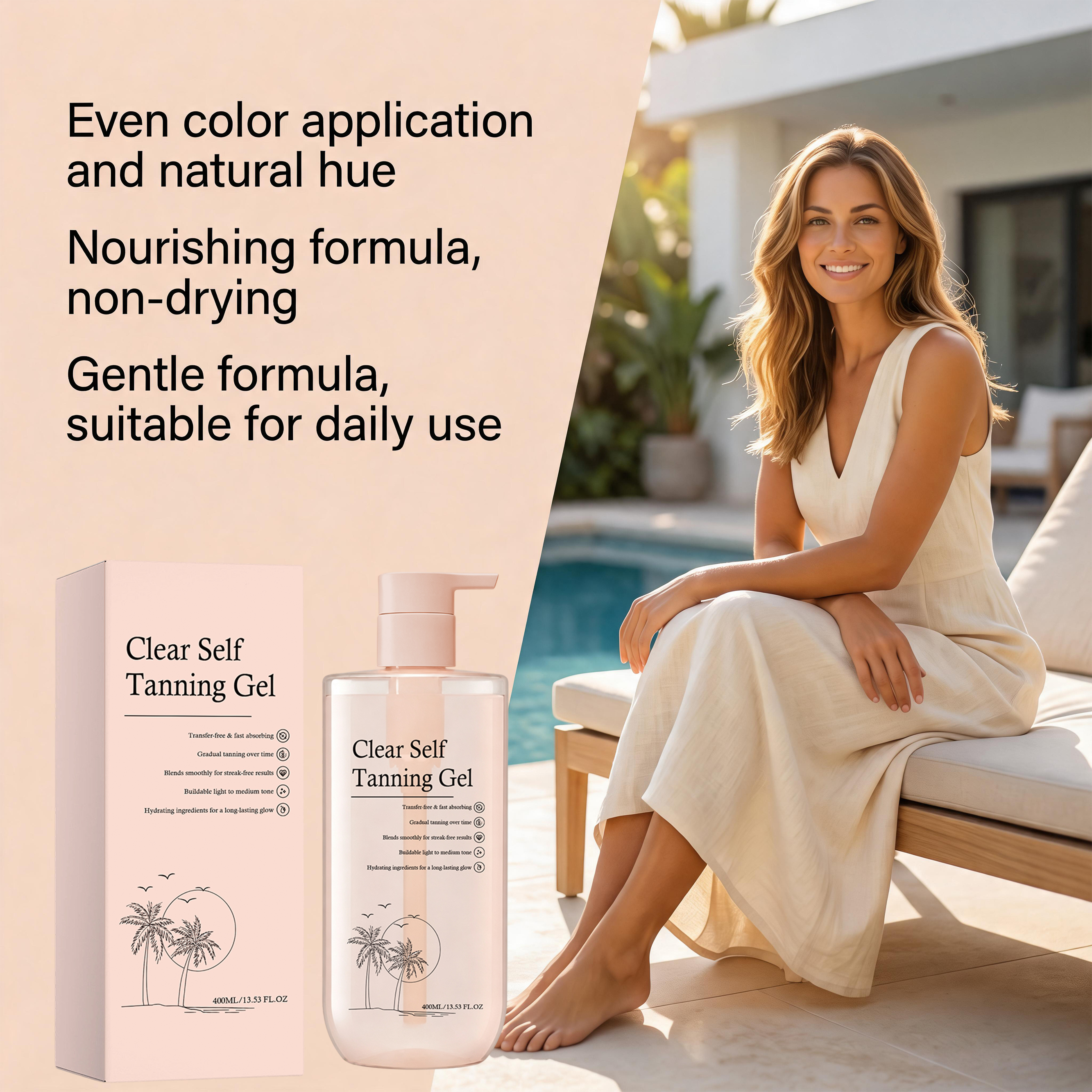 Skin Care Darkening Gel Hydrating Moisturizing Refreshing Transparent Nonsticky Bronzing Gloss Body Skin