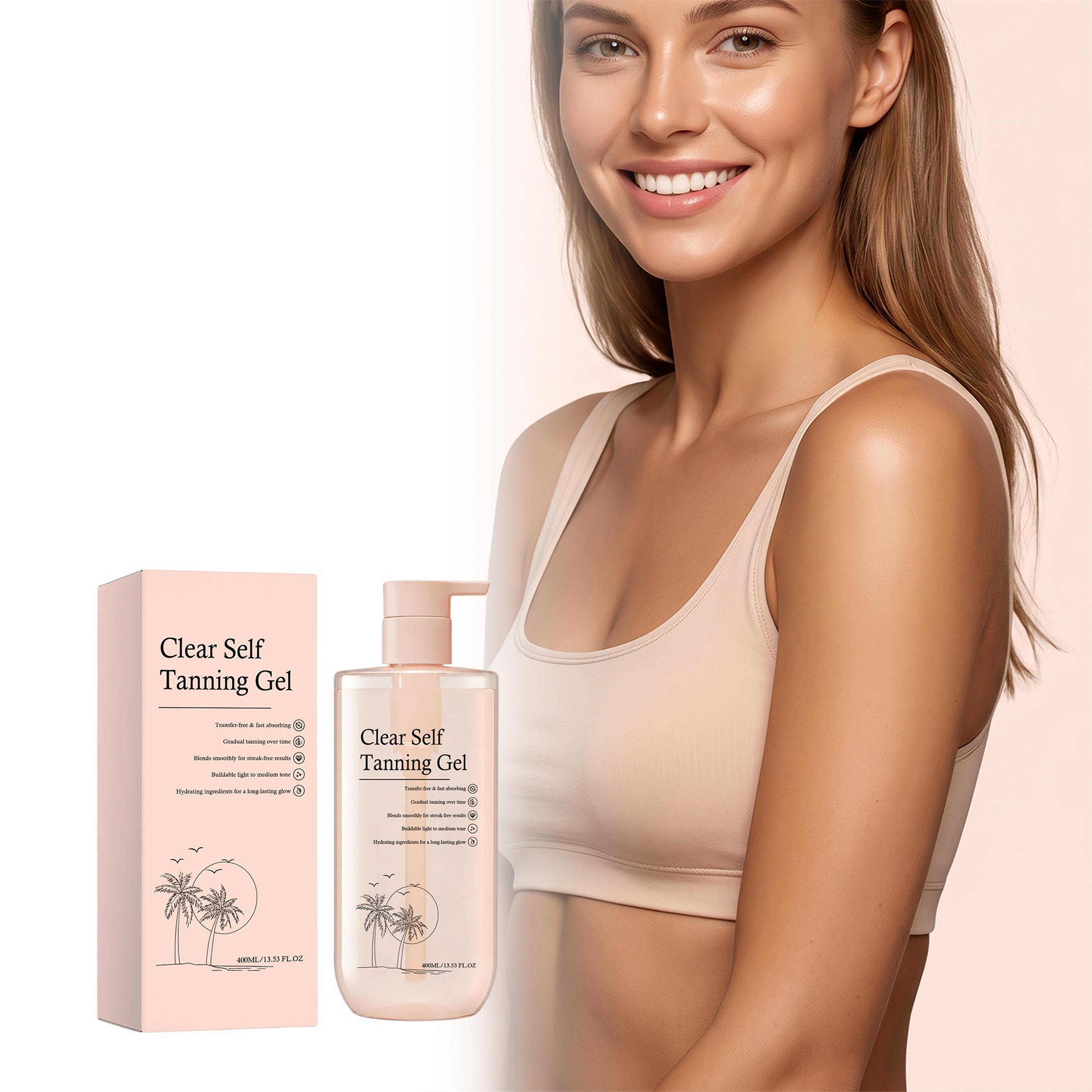 Skin Care Darkening Gel Hydrating Moisturizing Refreshing Transparent Nonsticky Bronzing Gloss Body Skin