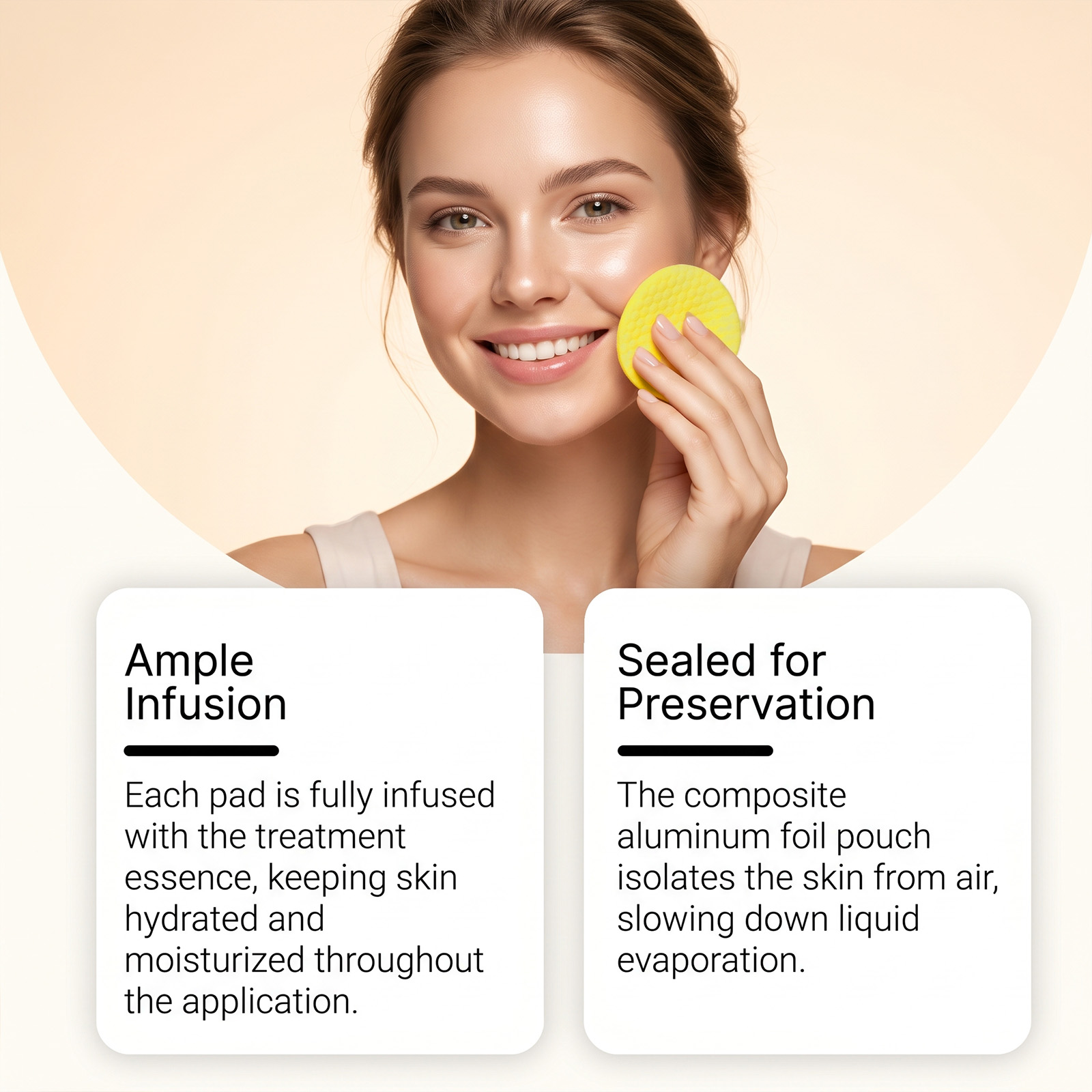 Turmeric Cleansing Pads Soft SkinFriendly DualUse Wiping Soothing Daily Cleansing Brightening Moisturizing Refreshing