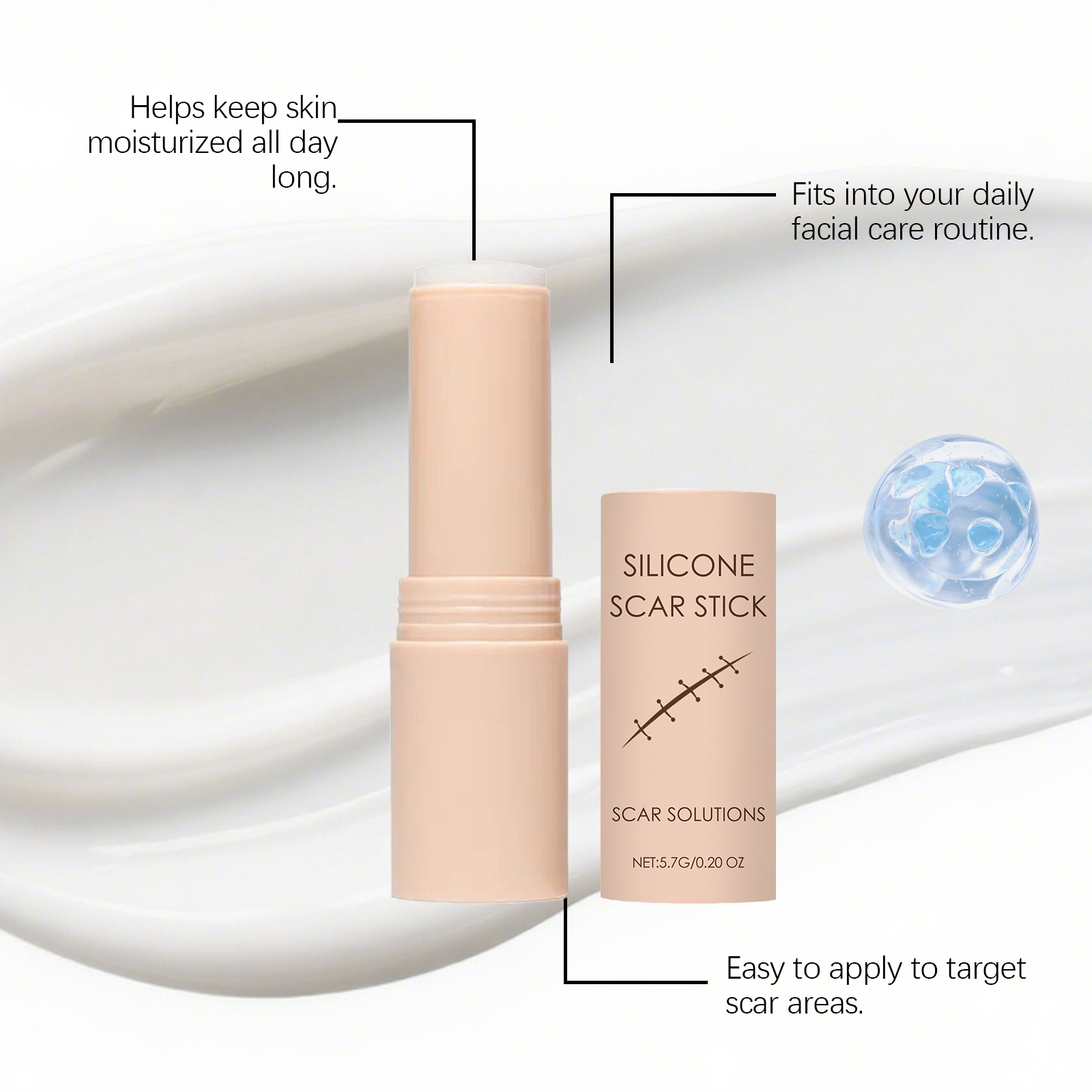 Skin Scar Moisturizing Care Stick Moisturizes Face Body Skin Smoothes Scar Appearance Daily Skin Care Cream
