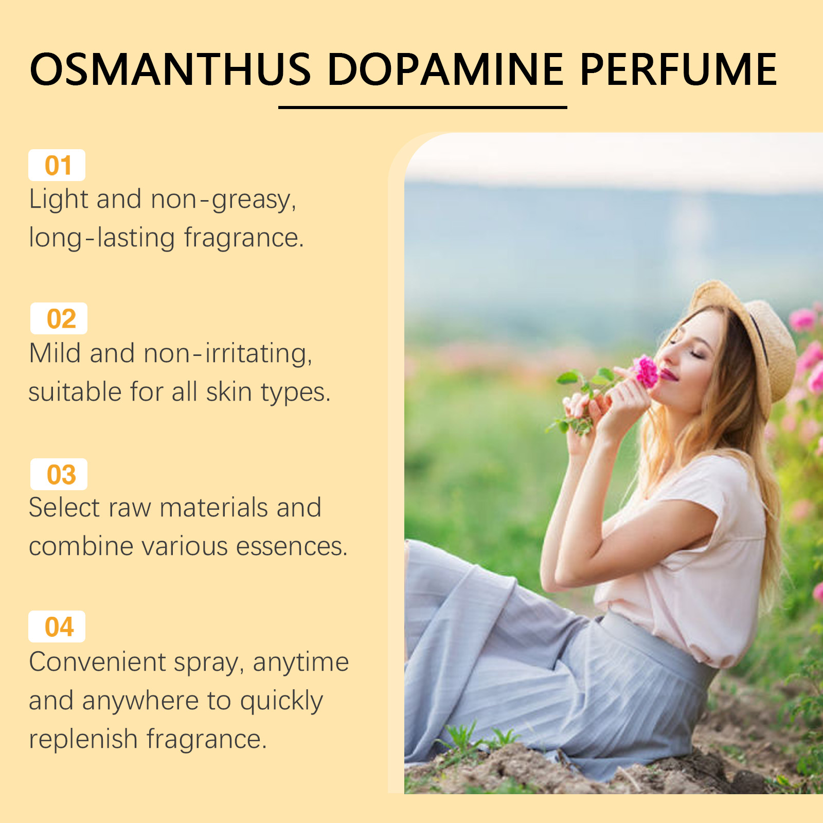 Osmanthus Gilded Perfume Long Lasting Light Fragrance Natural Fresh Moisturizing Charming Fine Mist Spray