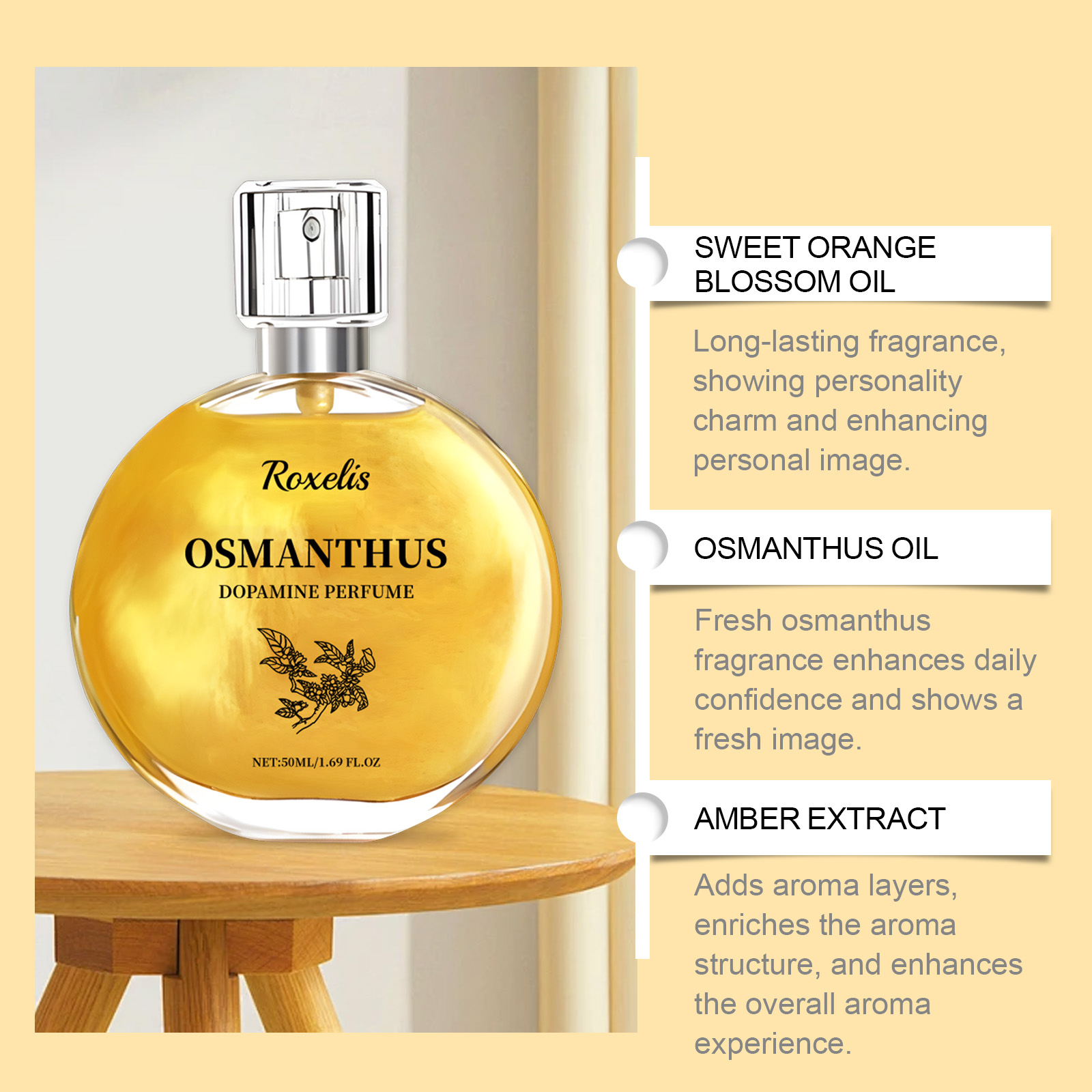 Osmanthus Gilded Perfume Long Lasting Light Fragrance Natural Fresh Moisturizing Charming Fine Mist Spray