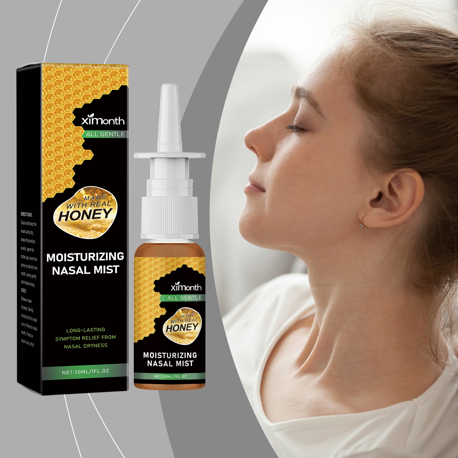 Dry Moisturizing Nasal Spray Gentle Ingredients Clean Nose Comfort Care For Nasal Cavity