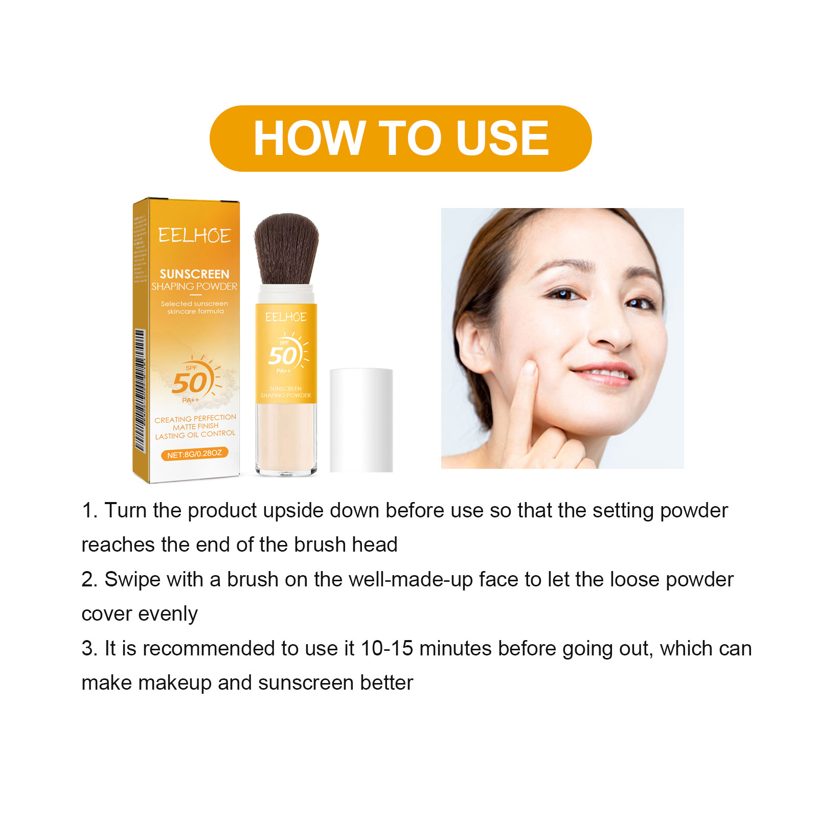 Setting Powder Oil Control Natural Matte Long Lasting Lightweight Face Finish Daily Makeup 30g