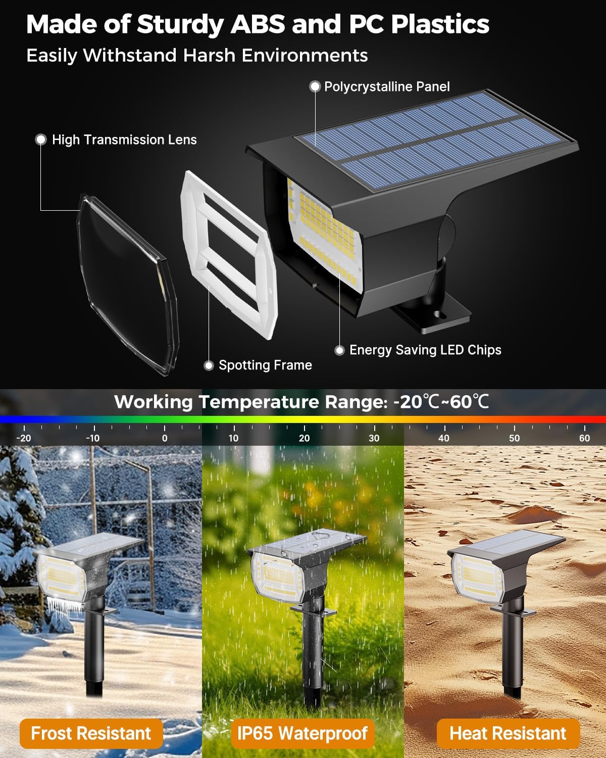 (RGB) 4 Pack Solar Lights Outdoor Garden 72 LED Solar Spot Lights 3 Modes IP65 Waterproof Garden Uplighters Solar Powered Auto ON/Off Spotlight for Yard Driveway 