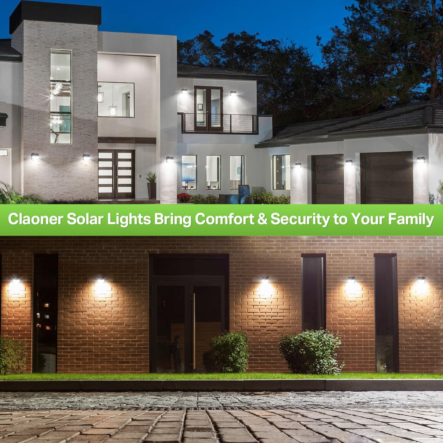 (4 PCS) Solar Lights Outdoor, Super Bright 126LED Solar Security Lights PIR Motion Sensor with 3 Lighting Modes Lighting Angle, Wireless IP65 Waterproof Wall Lights 