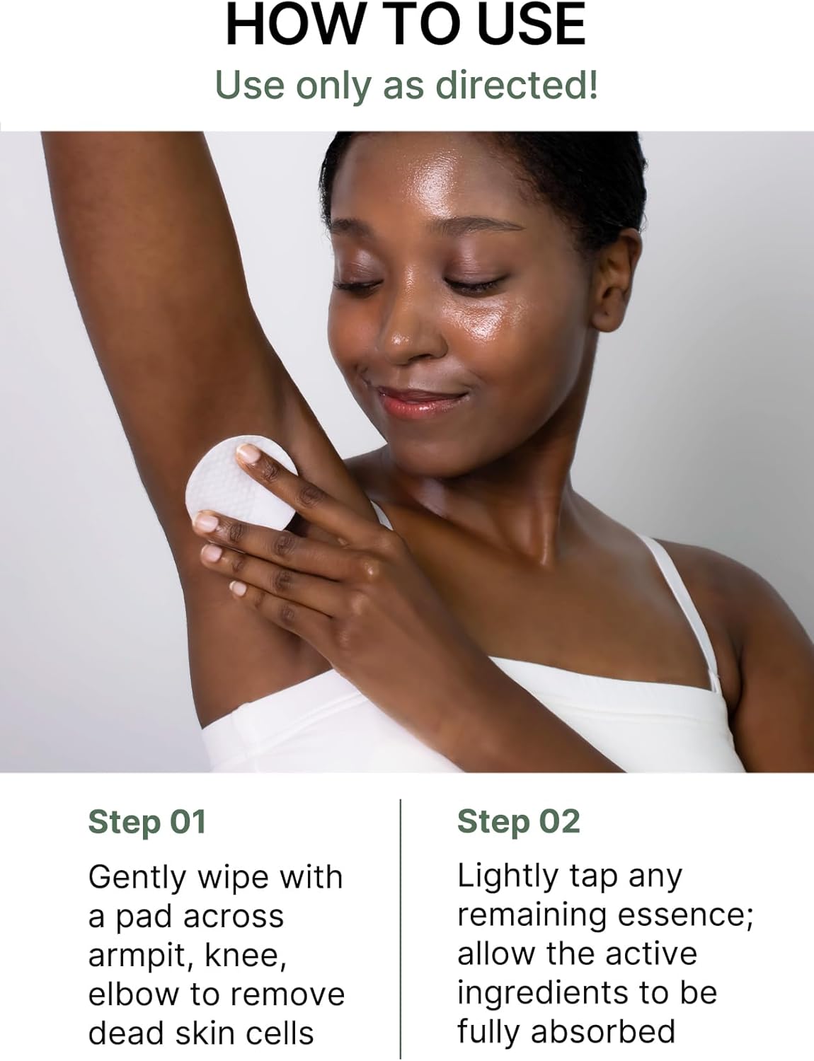celimax One Step Body Brightening Pad Exfoliating Pad For Body For Armpit Under Arm Knee Elbow With Green Tea White Truffle 60 Pads