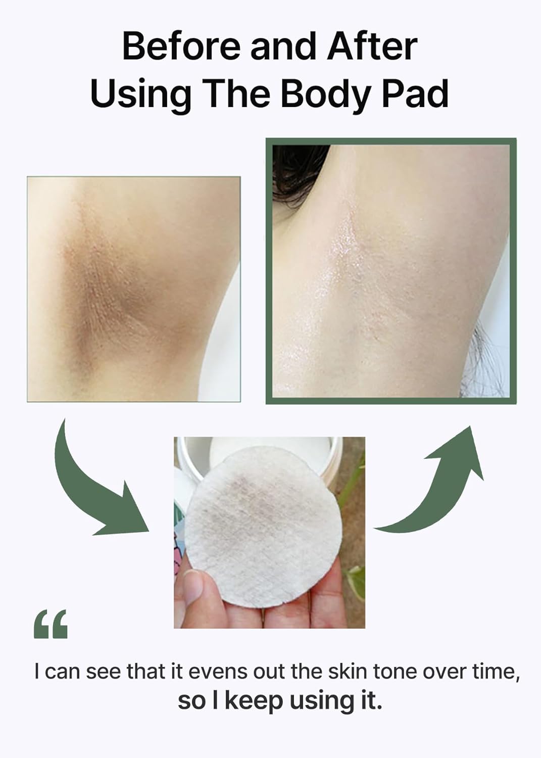 celimax One Step Body Brightening Pad Exfoliating Pad For Body For Armpit Under Arm Knee Elbow With Green Tea White Truffle 60 Pads