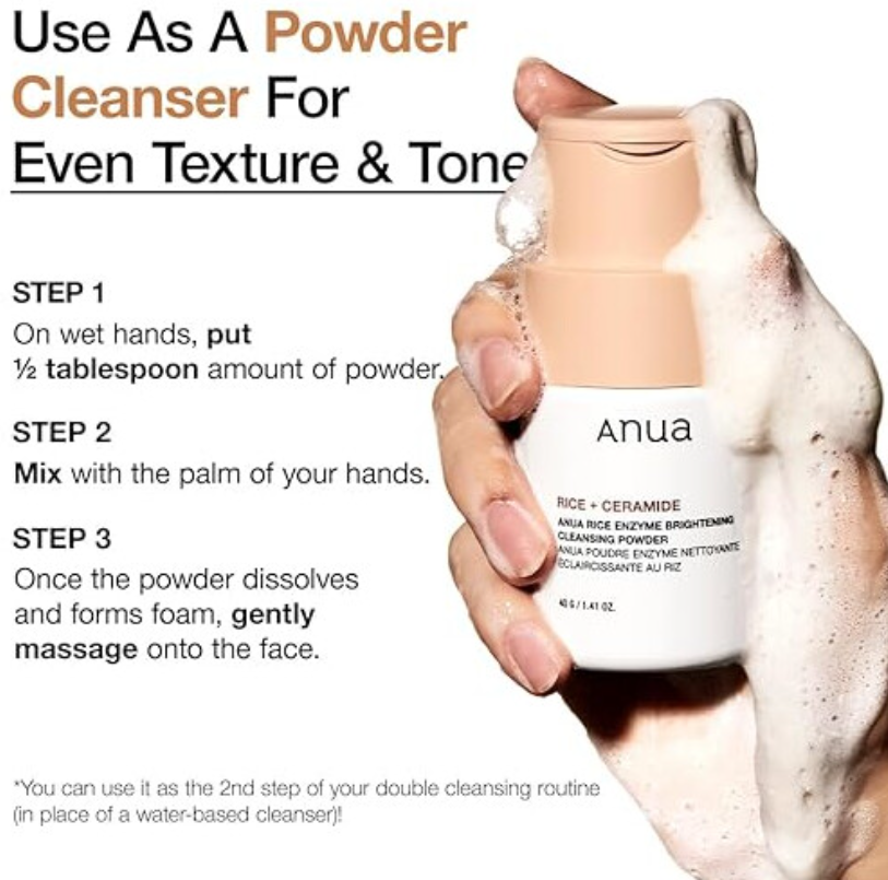 Rice Enzyme Cleansing Powder Exfoliating Brightening Cleanser