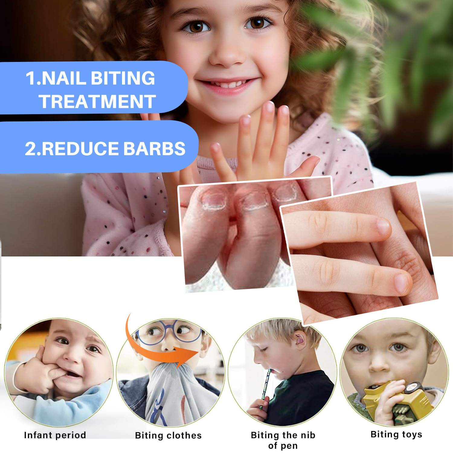 Stop Nail Biting Liquid Bitter Taste Safe for Kids Thumb Sucking Treatment Daily Home Care 30ml