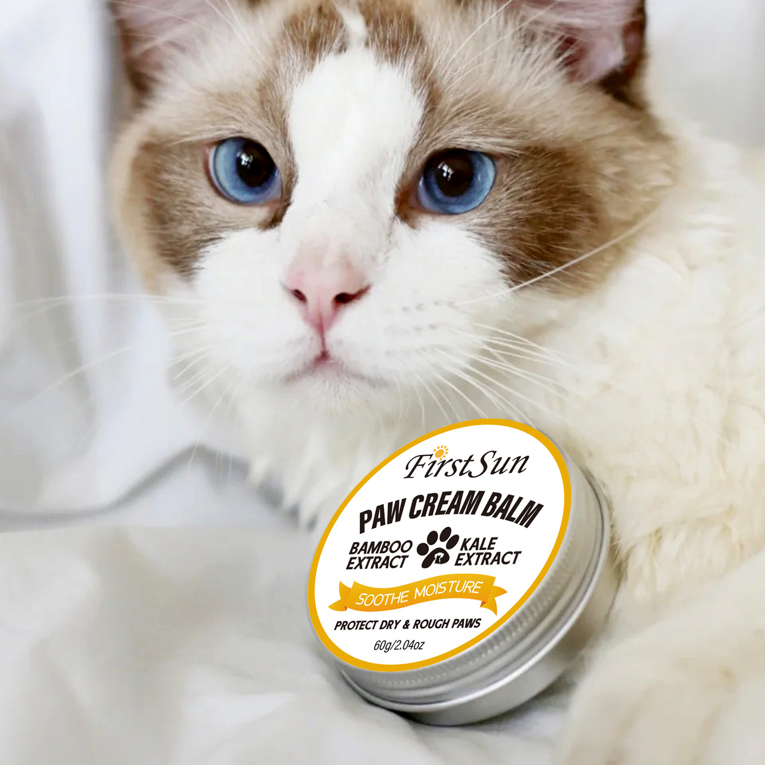 Paw Cream Balm Moisturizing Nourishing Protective For Dry Cracked Pet Paws Daily Grooming And Outdoor Protection 60g