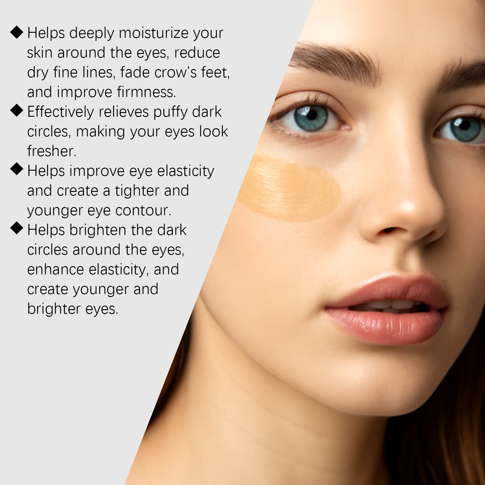 Eye Cream Daily Mild Care Moisturize Eye Area Skin Elastic Soft Hydrate Replenish Water Massage Eye Nursing Balm