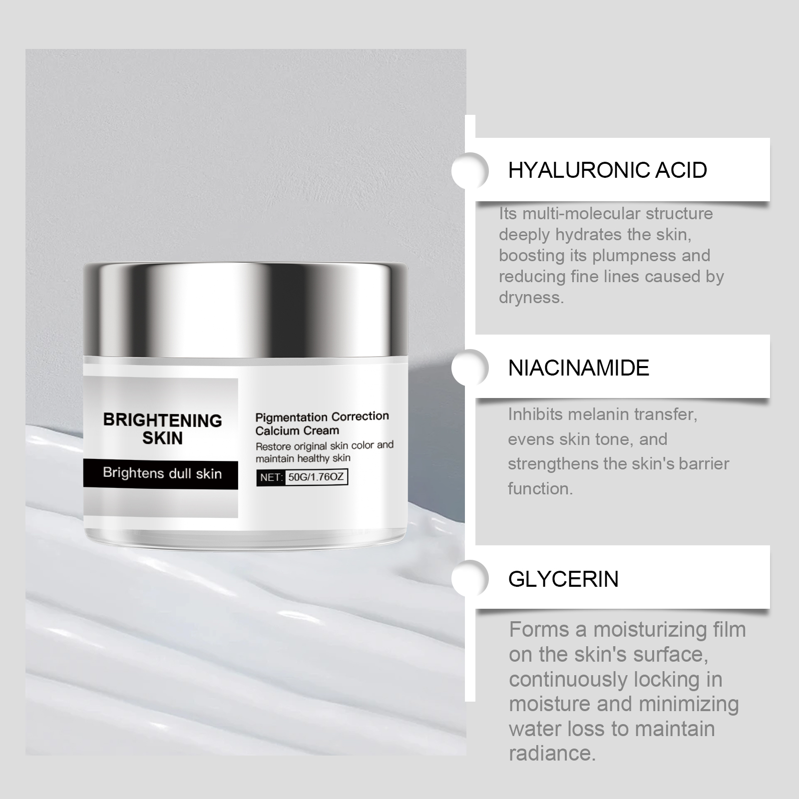Skin Care Moisturizing Cream Mild Hydrating Soft Delicate Smooth Elastic Nourish Daily Facial Skin Beauty Care