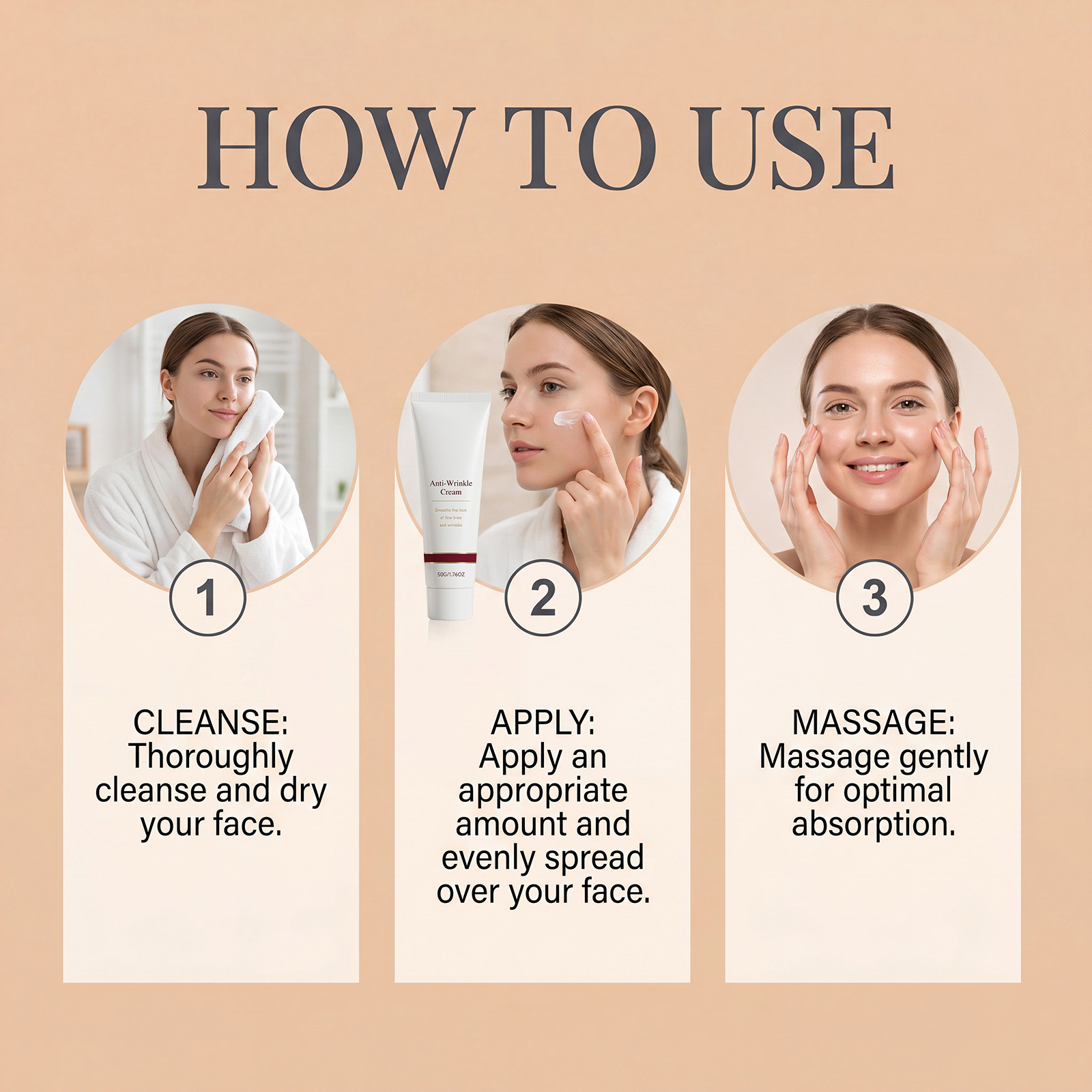 Facial Cream Boosts Skin Elasticity Softens Complexion Smooth Texture Fast Absorption Light Non Sticky Finish