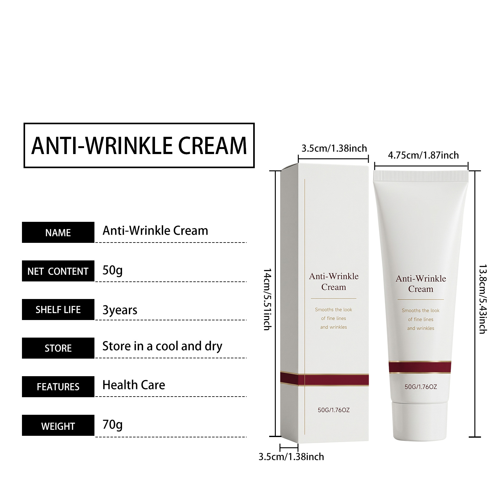 Facial Cream Boosts Skin Elasticity Softens Complexion Smooth Texture Fast Absorption Light Non Sticky Finish