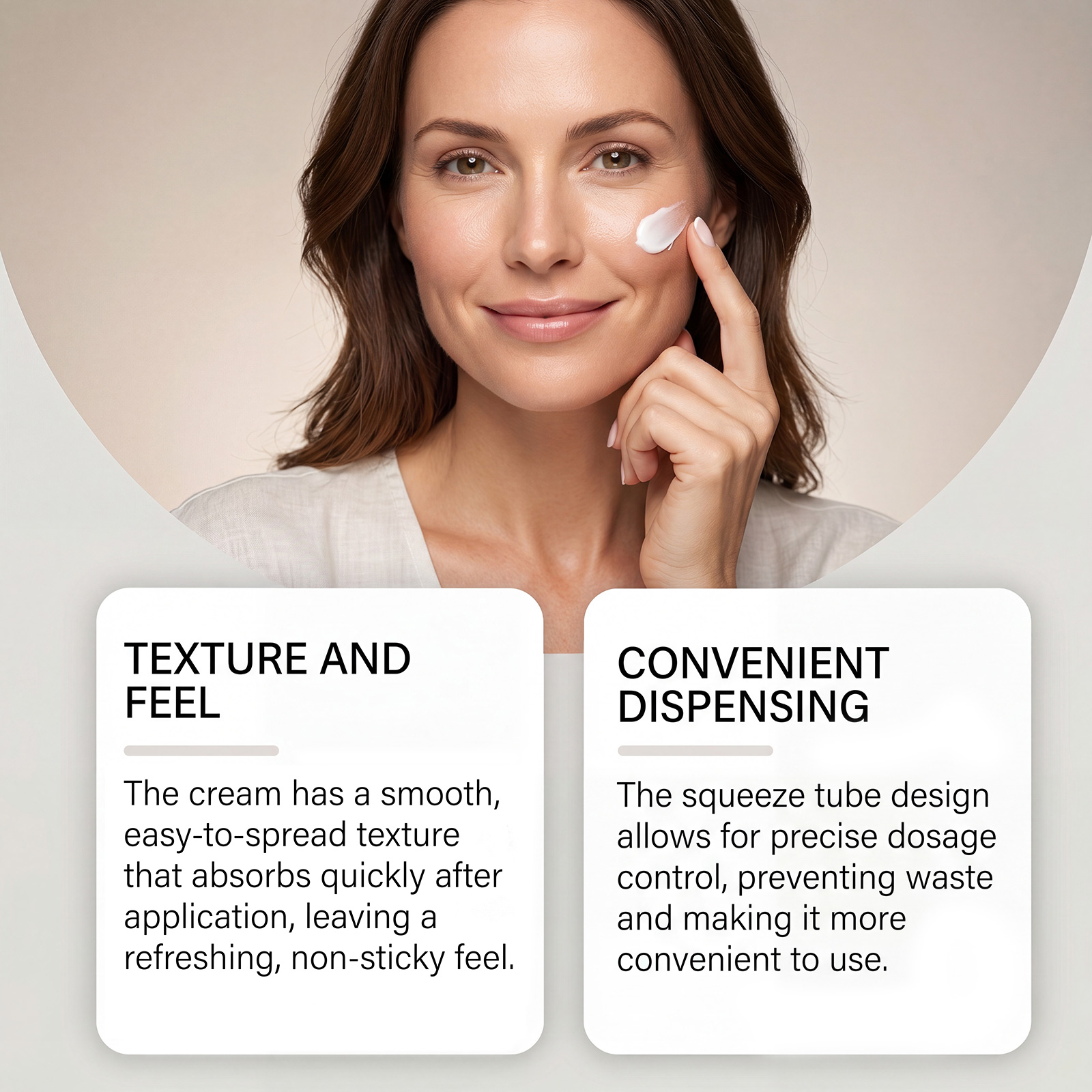 Facial Cream Boosts Skin Elasticity Softens Complexion Smooth Texture Fast Absorption Light Non Sticky Finish
