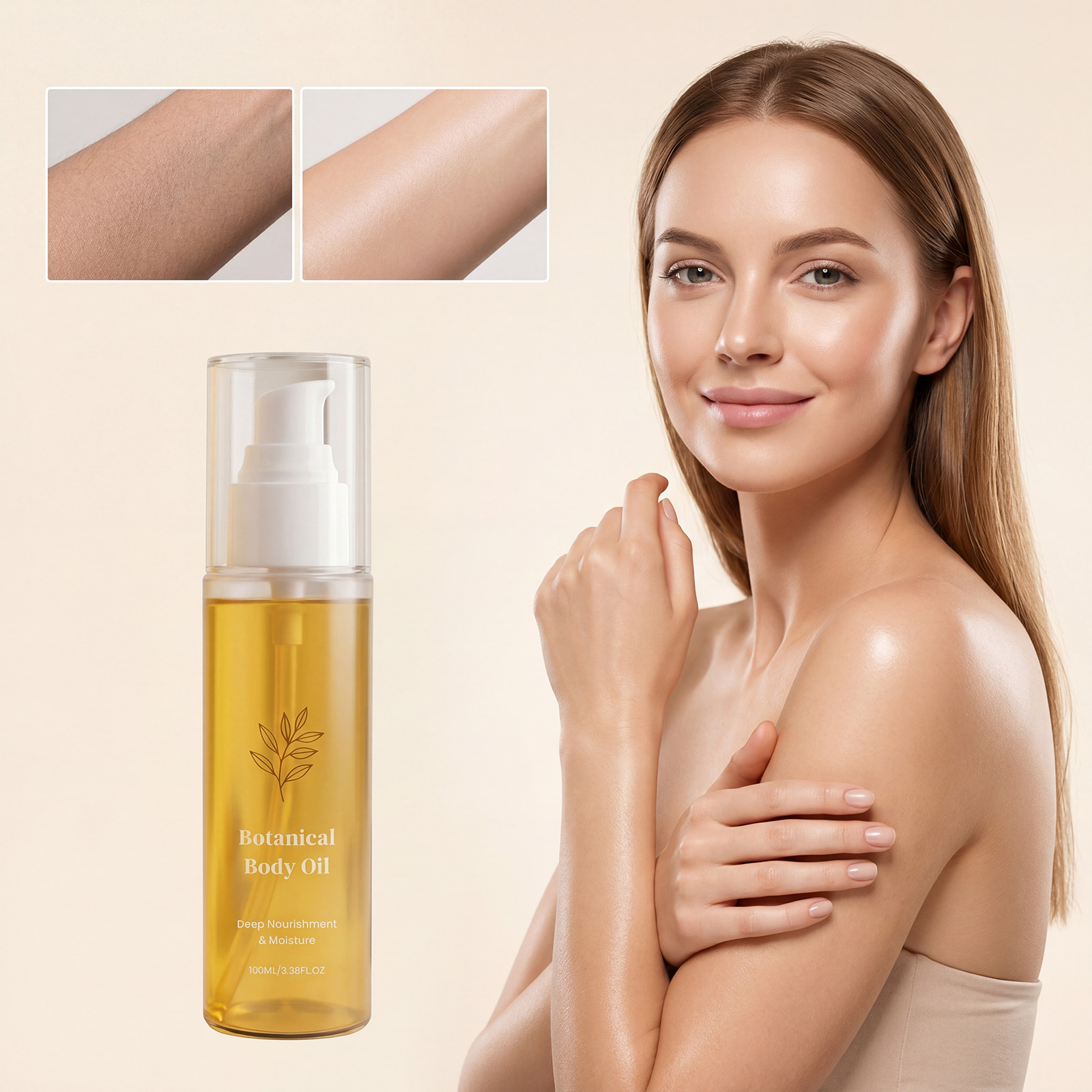 Moisturizing Body Oil Soft Hydrating Even Texture Silky Skin Light Smooth Gentle For Body Skin