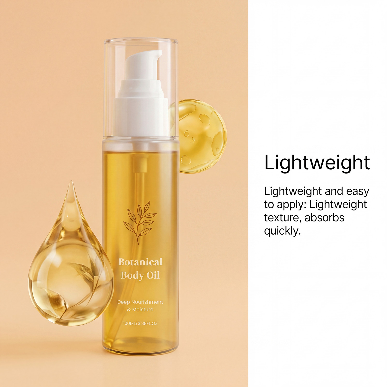 Moisturizing Body Oil Soft Hydrating Even Texture Silky Skin Light Smooth Gentle For Body Skin