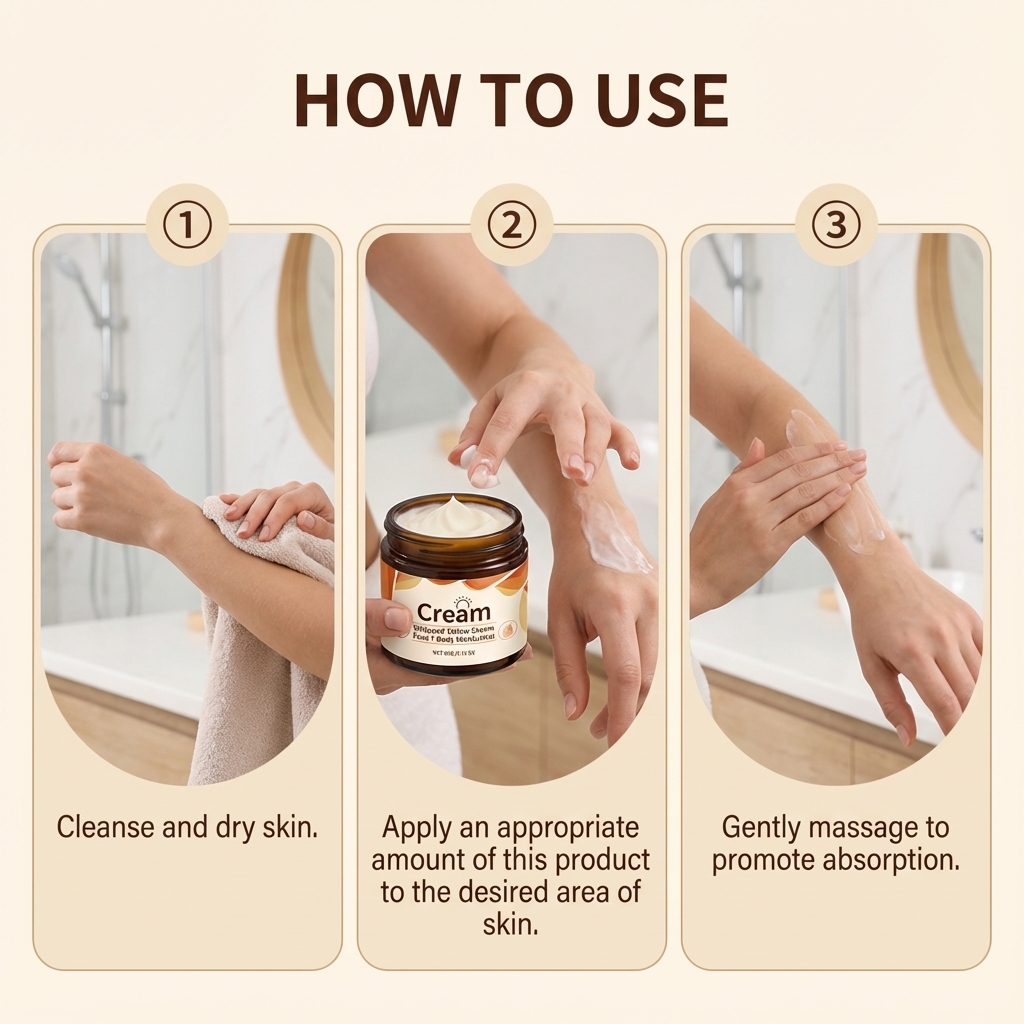 Body Care Cream Lightweight Nonsticky Moisturizes Dry Skin Softens Rough Keratin Full Body