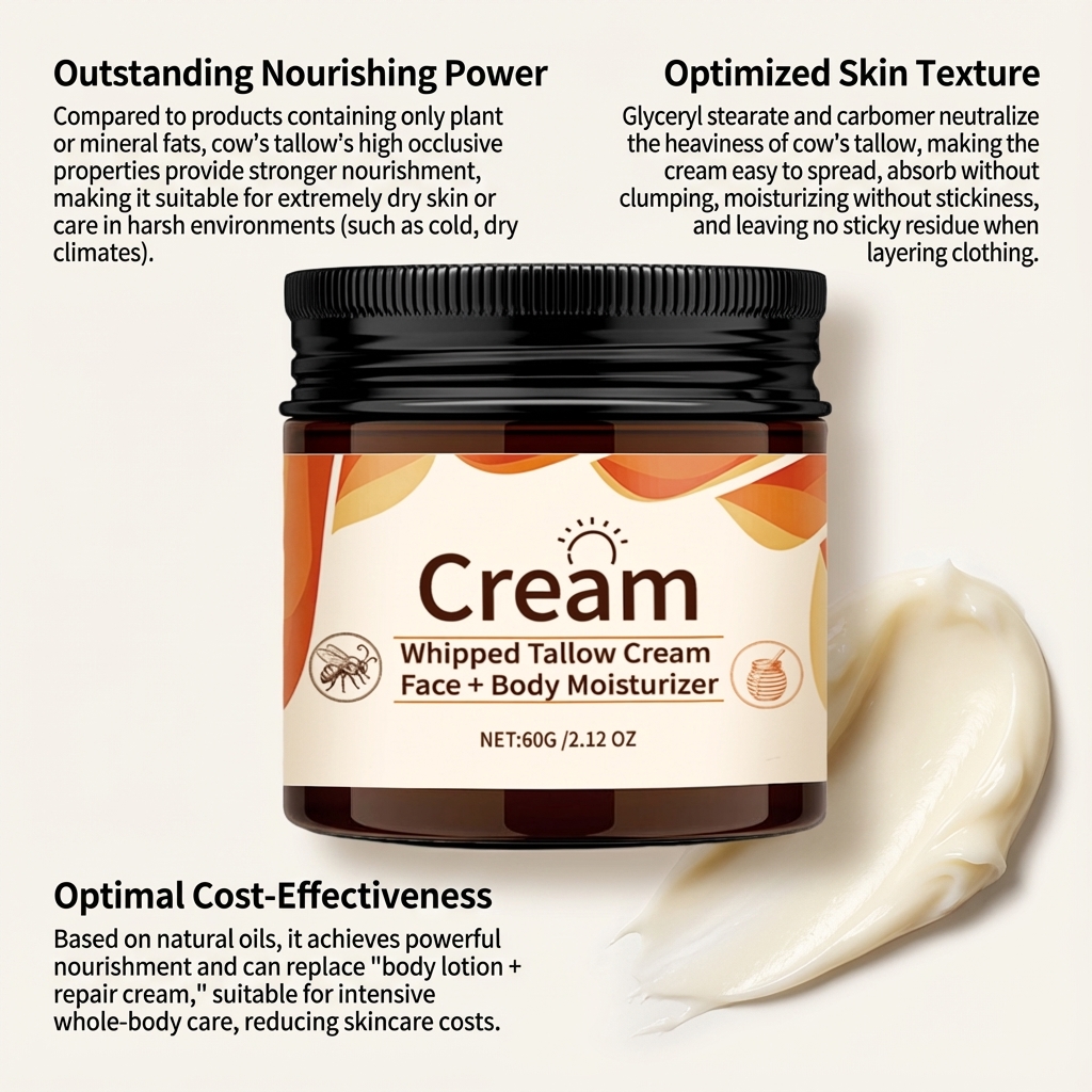 Body Care Cream Lightweight Nonsticky Moisturizes Dry Skin Softens Rough Keratin Full Body